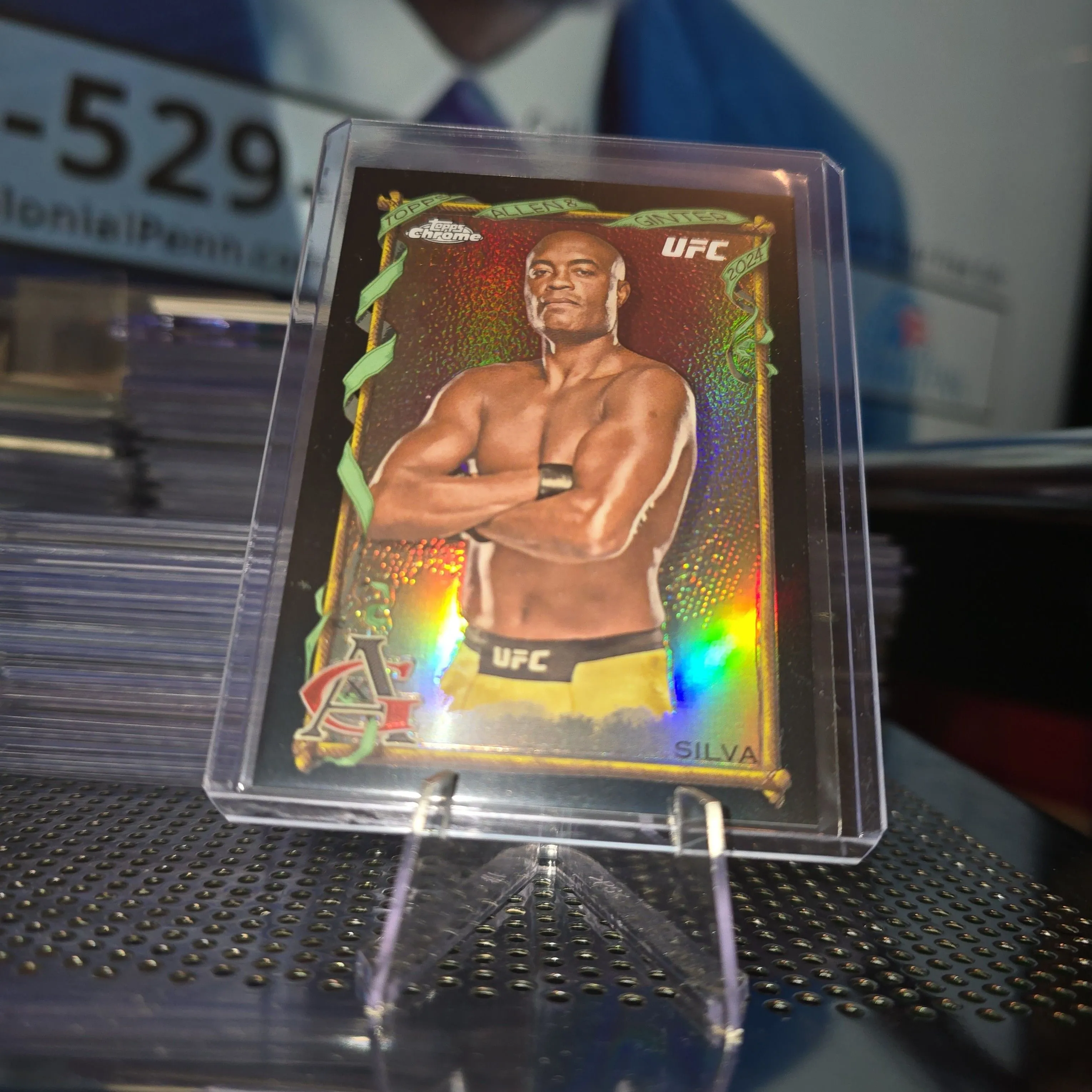 Product image for Anderson Silva [Black Refractor] #AAG-25 /10 2024 Topps Chrome Allen & Ginter 