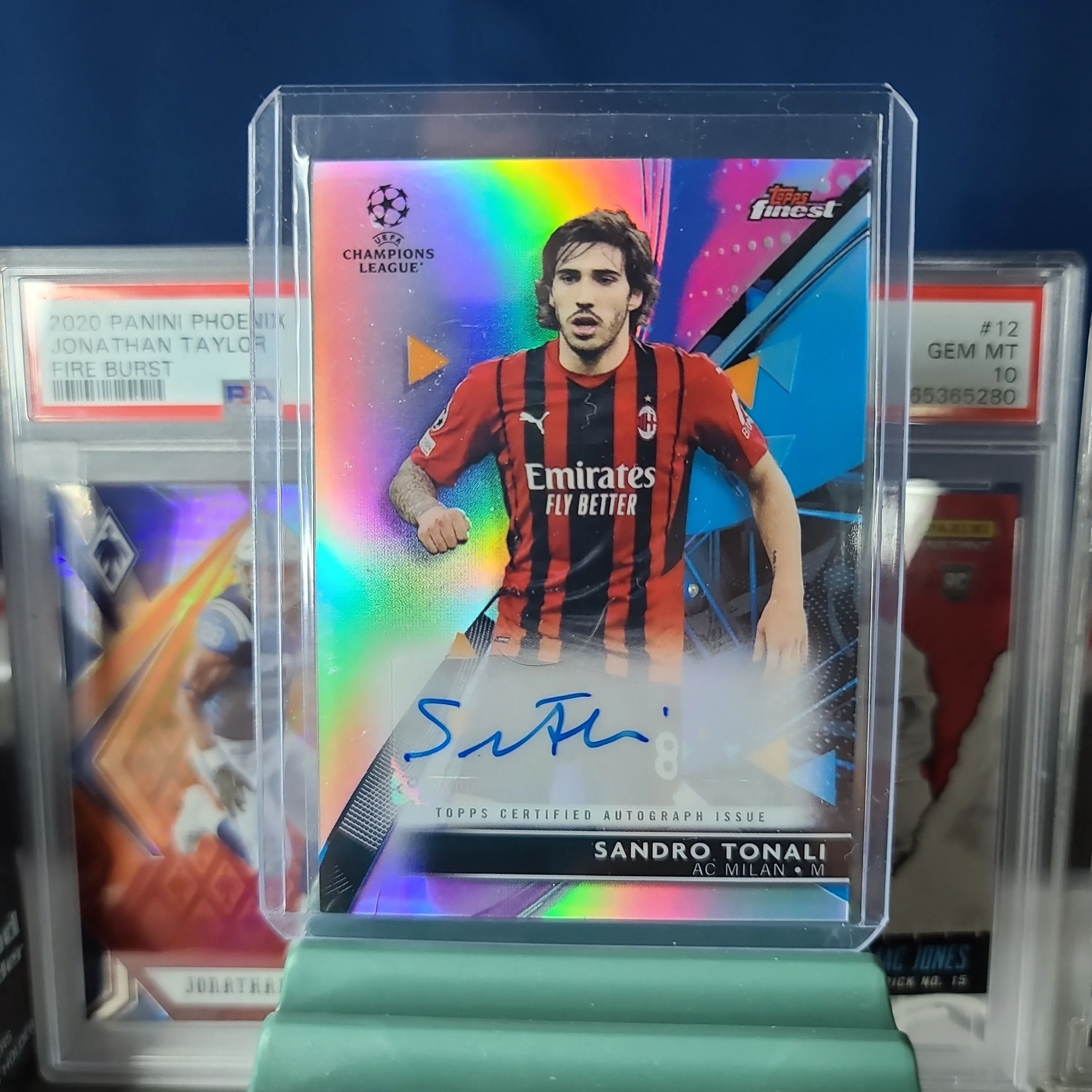Product image for Sandro Tonali Topps Finnest Champions League Auto Card #BA-ST