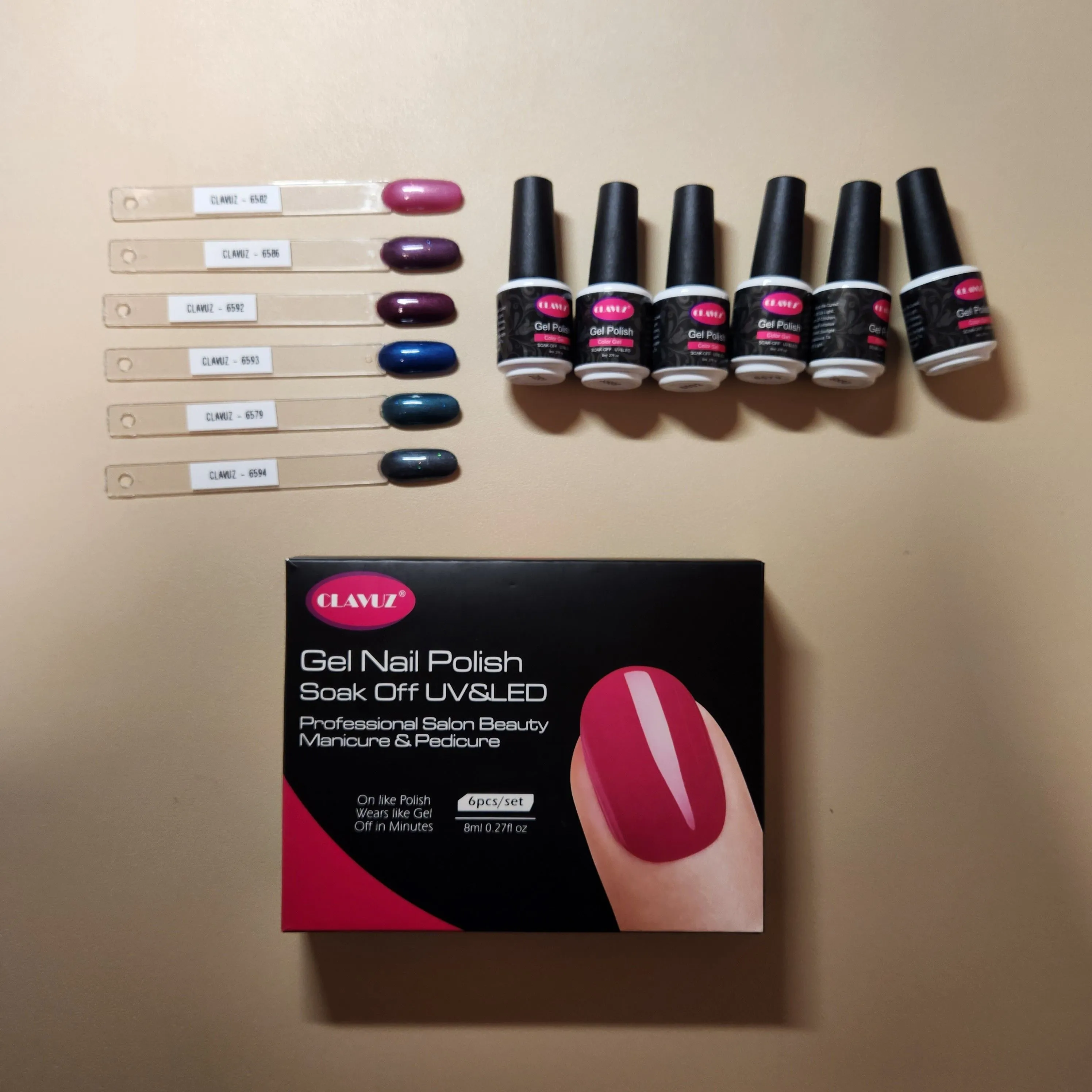 Product image for CLAVUZ Gel Nail Polish Set of 6