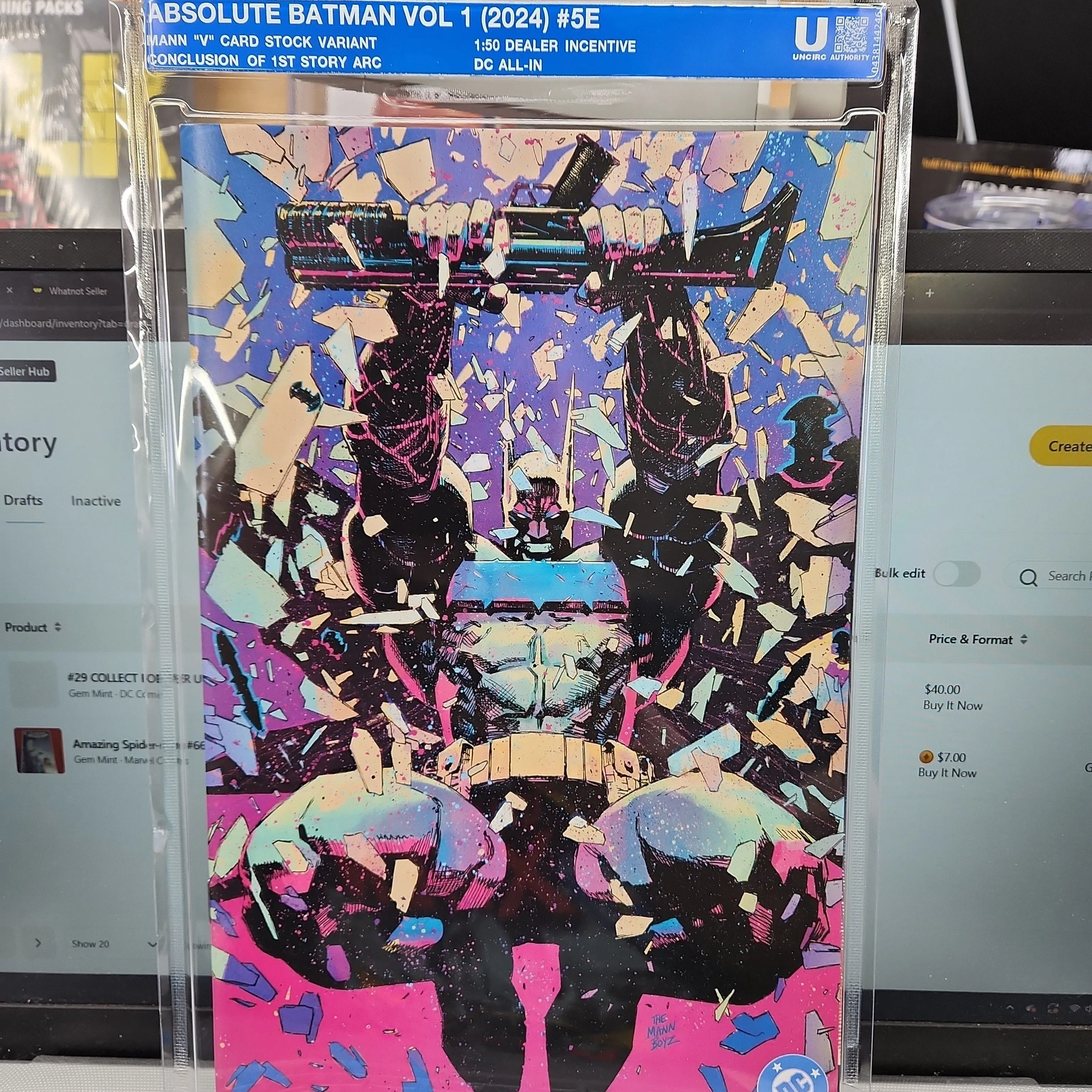 Product image for #29 COLLECT FOREVER UNCIRCULATED COMIC ABSOLUTE BATMAN VOL 1 #5F 1:50 DEALER INCENTIVE 