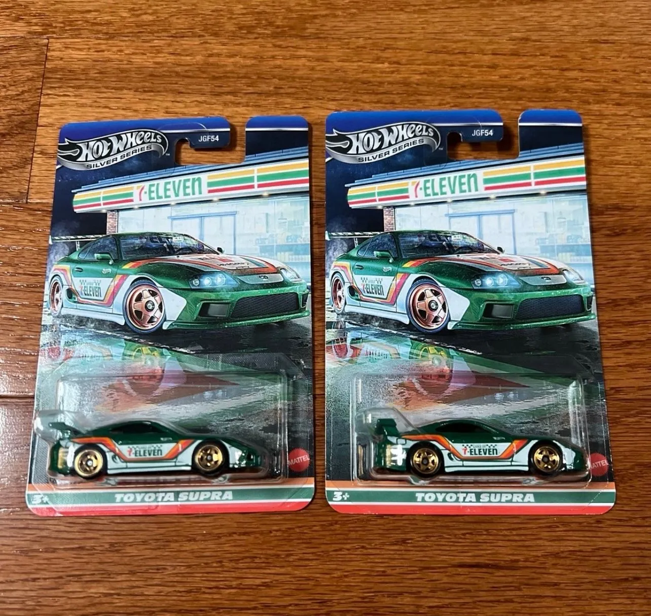 Product image for Hot Wheels Silver Series 7-Eleven Exclusive Toyota Supra MK4 Lot Of 2