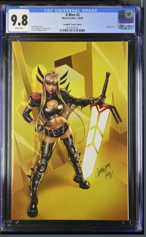 Product image for X-Men #2 (2024) 1:100 J. Scott Campbell 'Virgin' Variant MAGIK