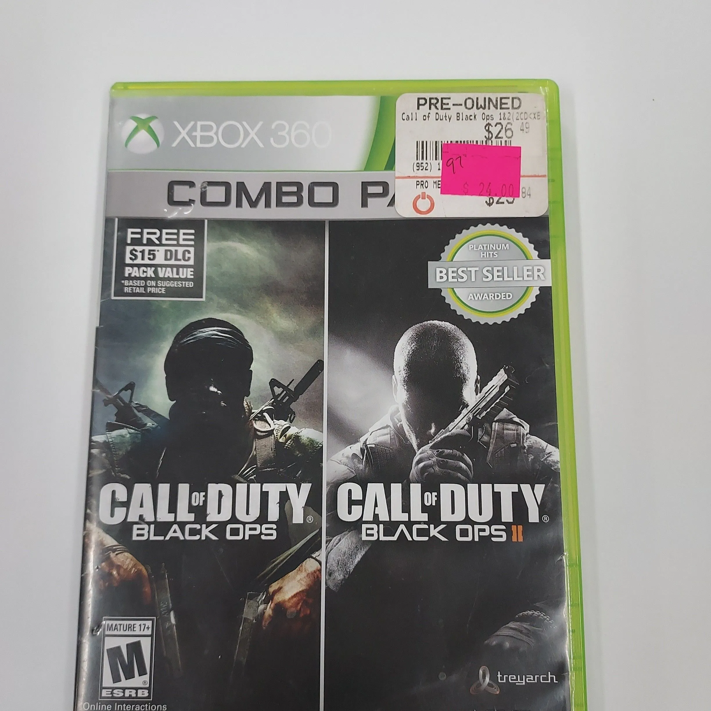 Product image for 97- call of duty black ops combo pack 1 and 2 as is untested