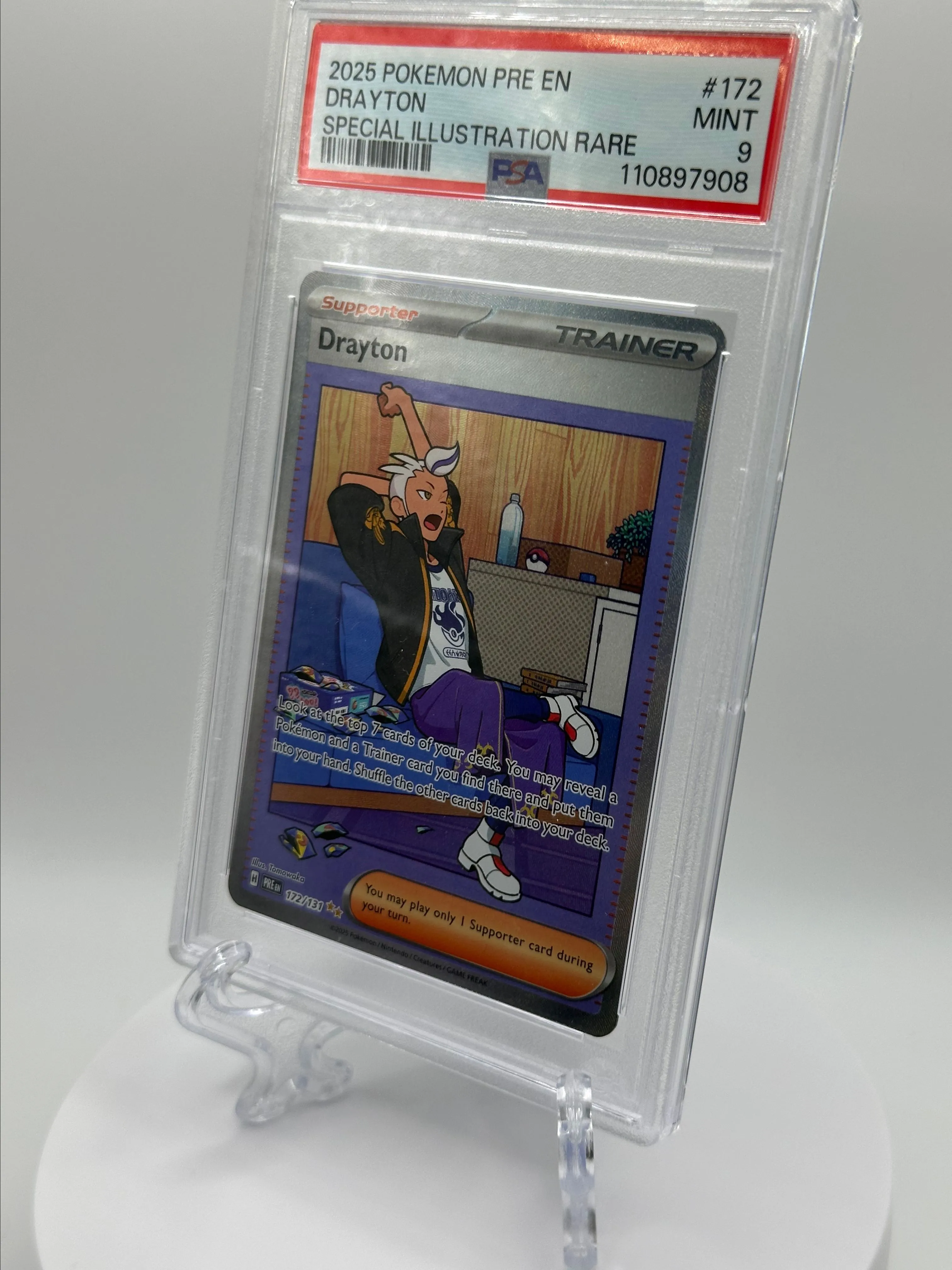 drayton pokemon card Drayton Supporter 2025 Prismatic Evolutions Drayton SIR