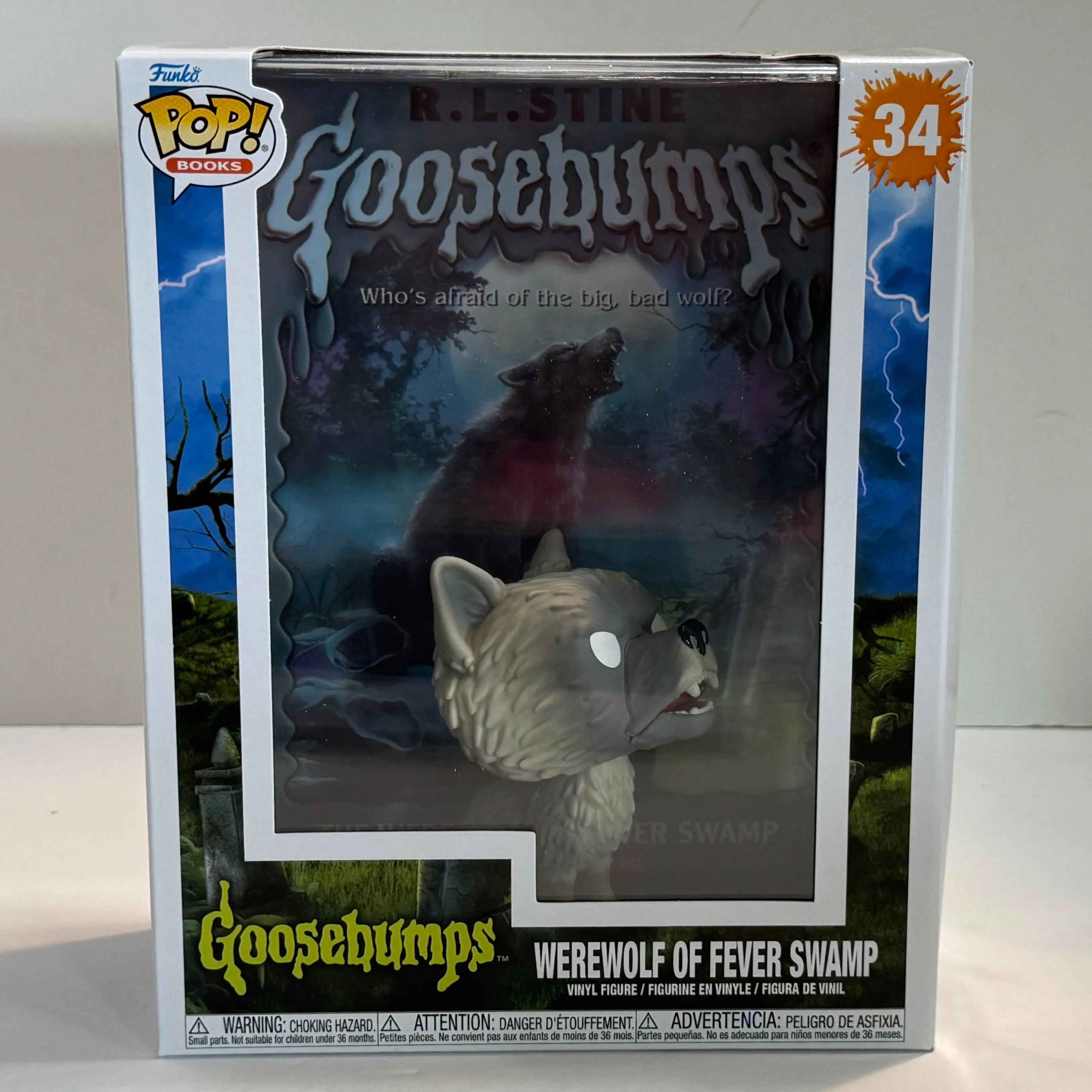 Product image for 34 Werewolf of Fever Swamp Funko Book Cover Pop R L Stine Goosebumps MIB