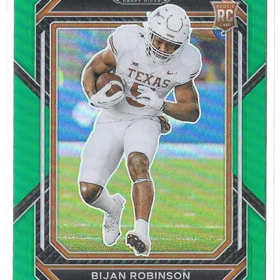 Product image for Bijan Robinson Prizm Draft Green Rookie
