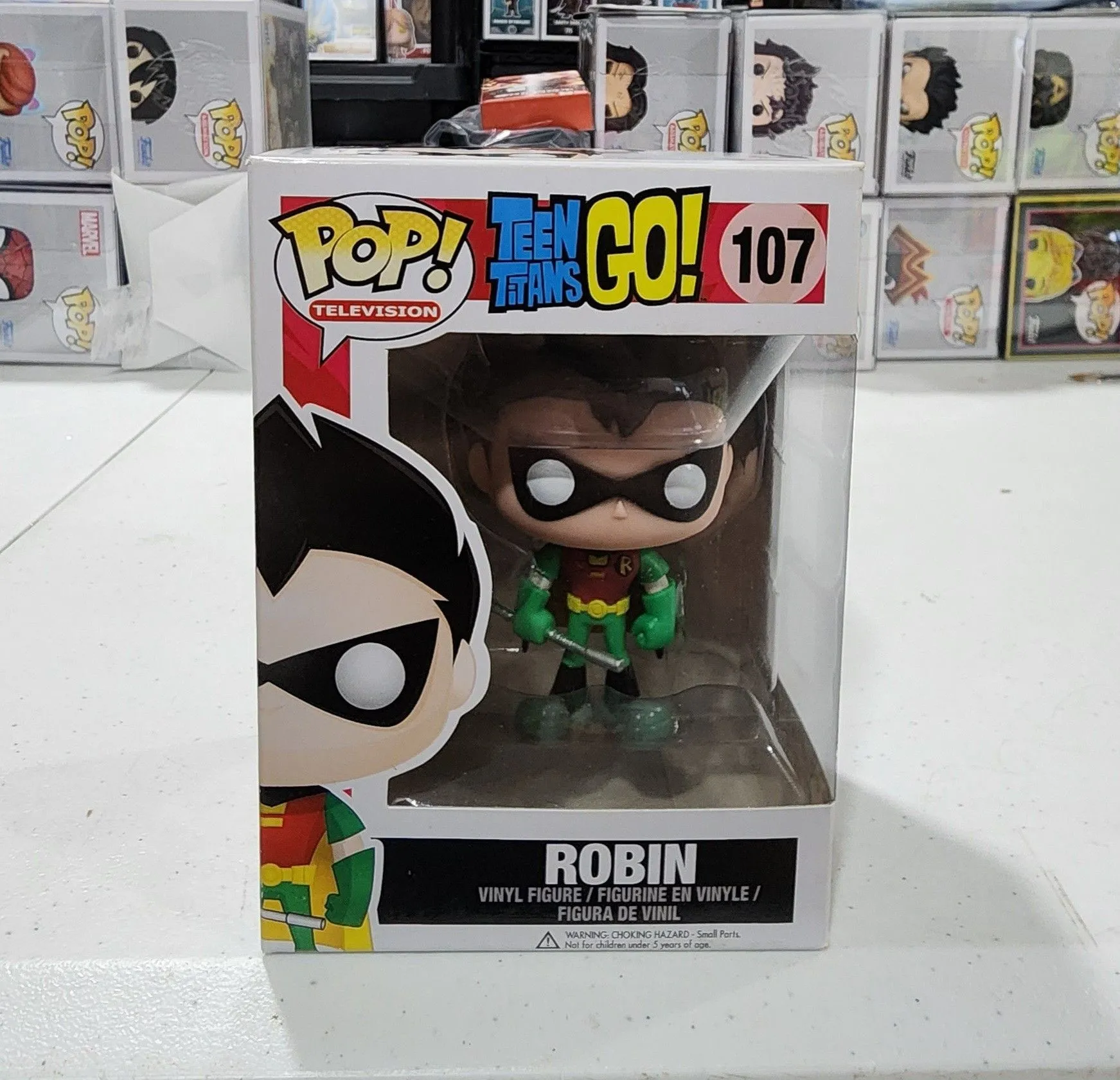 Product image for Funko Pop Teen Titans Go! Robin # 107 Vaulted
