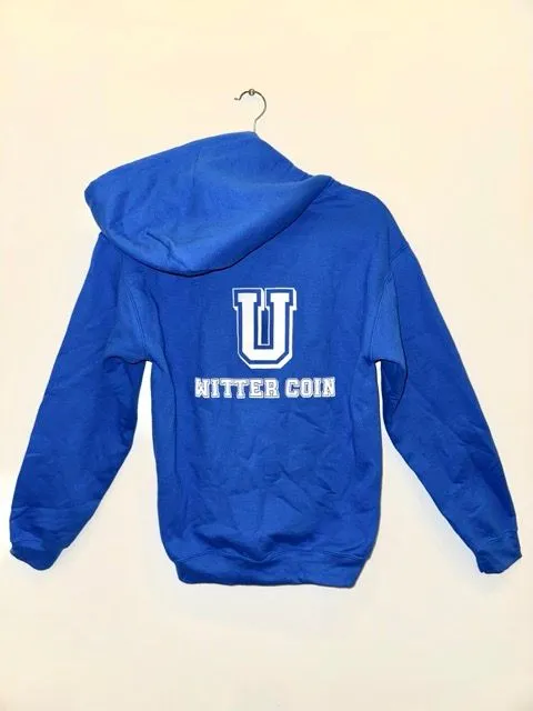 Product image for Men's Large Fun Blue Witter Coin U Hoodie