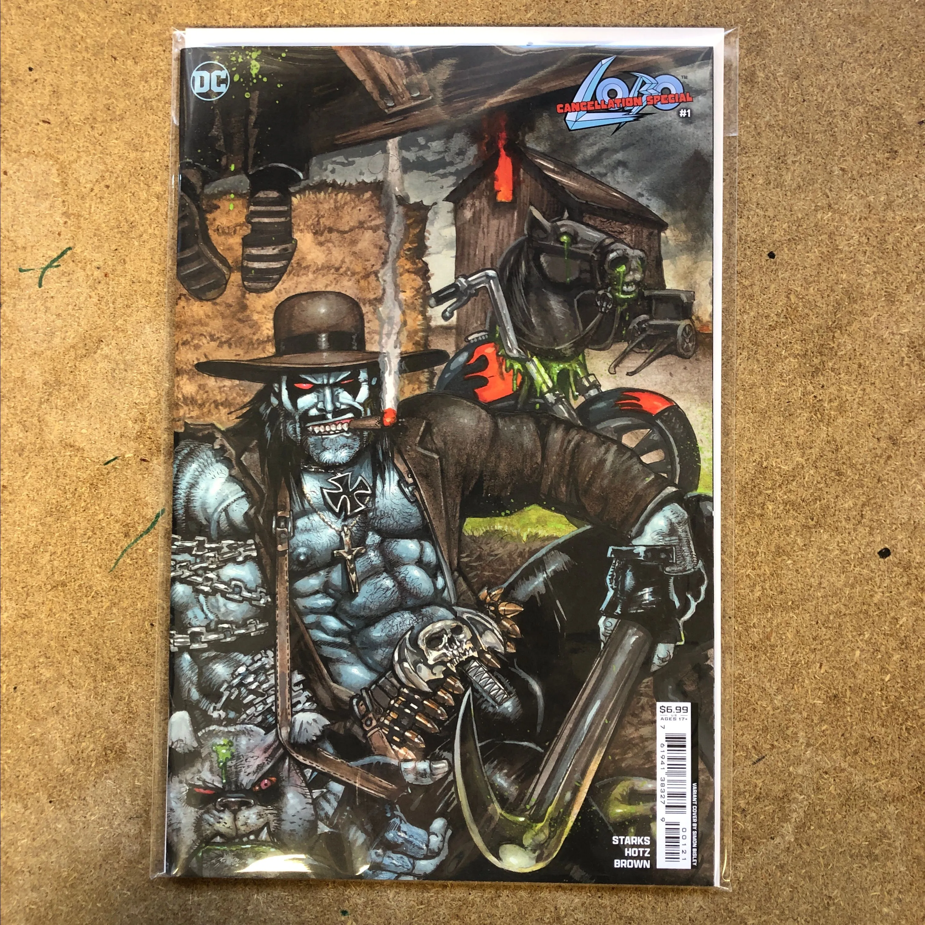 Product image for LOBO CANCELLATION SPECIAL #1 (ONE SHOT) CVR B SIMON BISLEY AFTER DARK CARD STOCK VARIANT (2024) DC COMICS