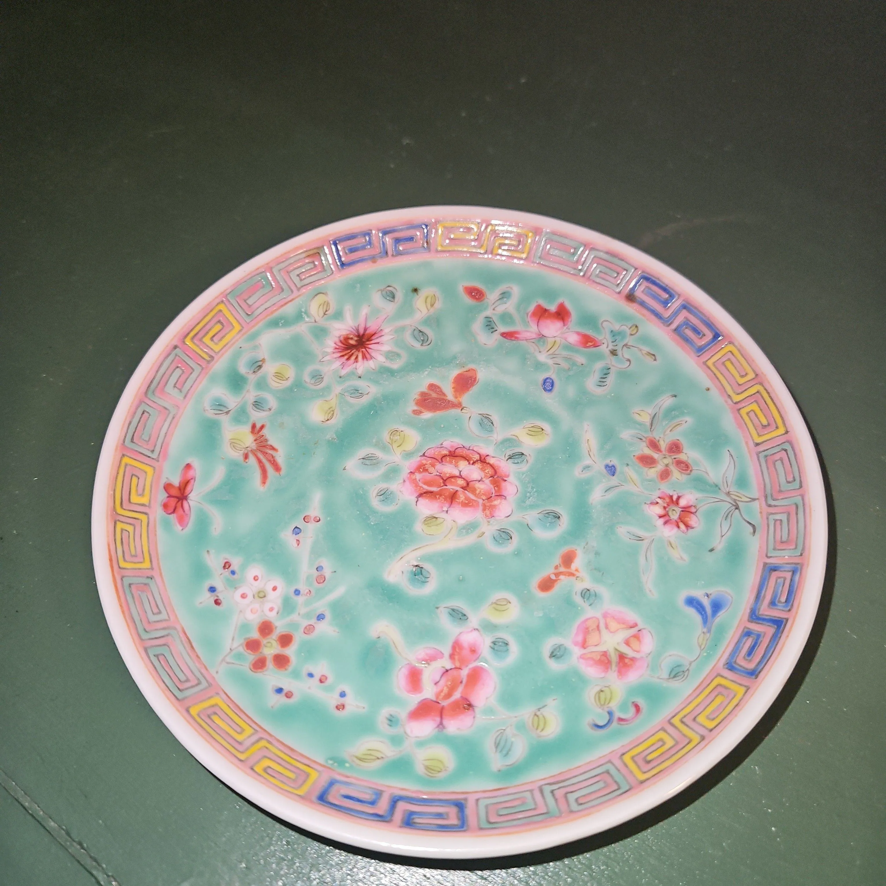 Product image for vintage Chinese hand painted small saucer