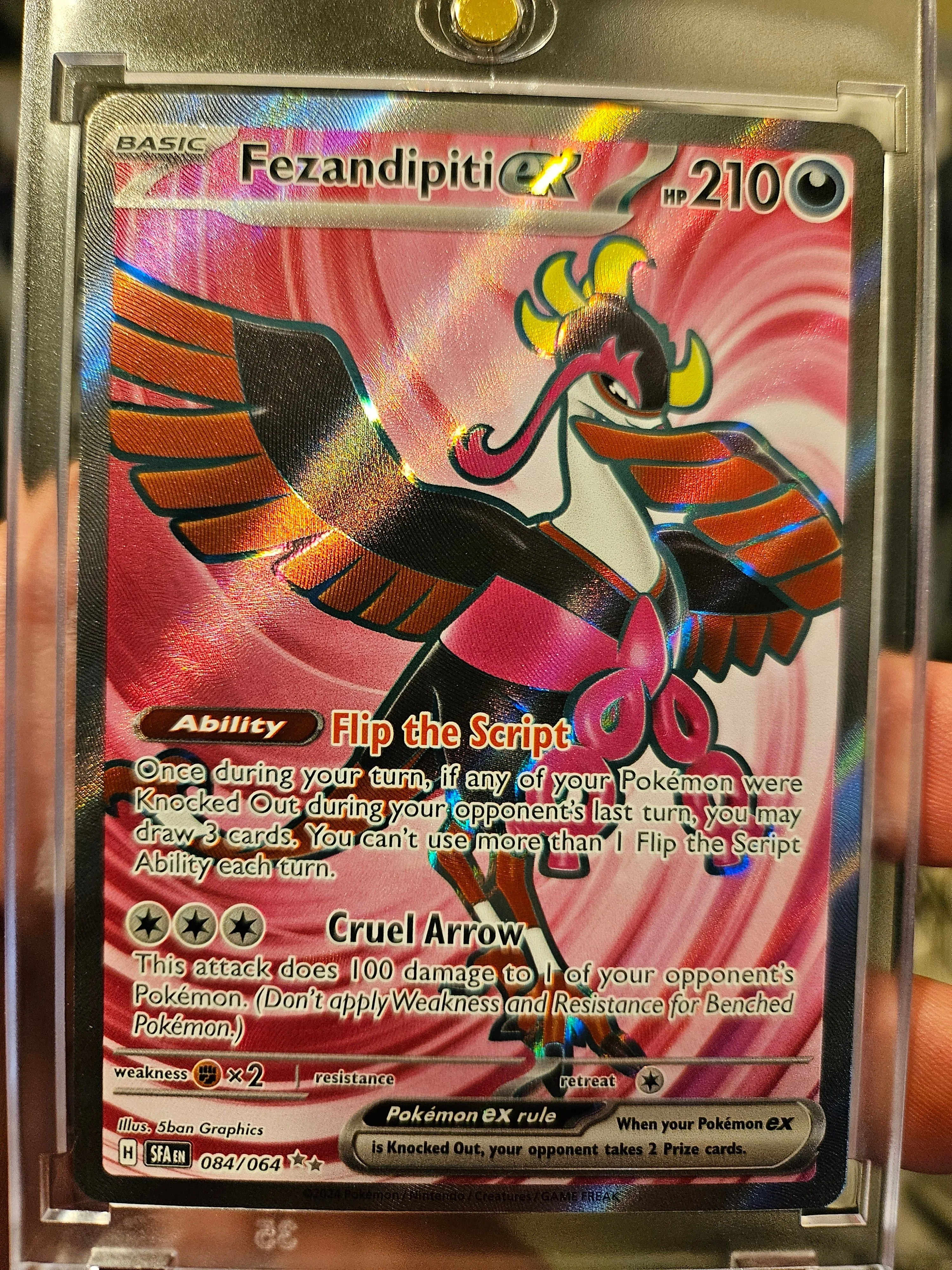 Product image for Pokemon Fezandipiti ULTRA RARE FULL ART HOLO 084/064🔥Shrouded Fable🔥SSP BEAUTY