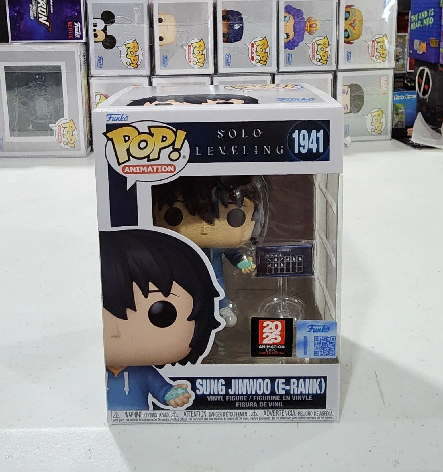 Product image for Funko Solo Leveling Pop Sung Jinwoo E-Rank 2025 Anime Expo Limited Edition