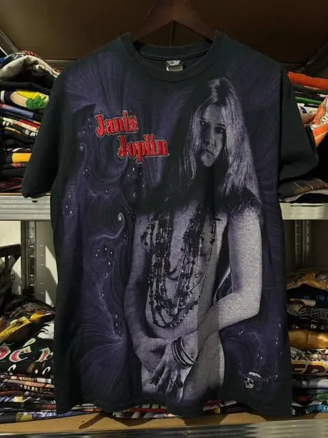 Product image for 2000s Janis Joplin Size Slim Large Mexican Boot Band Tee 