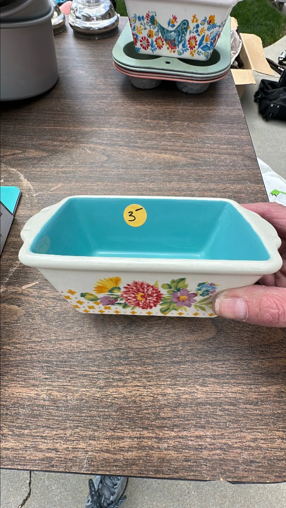 Product image for Pioneer women small baking pan teal
