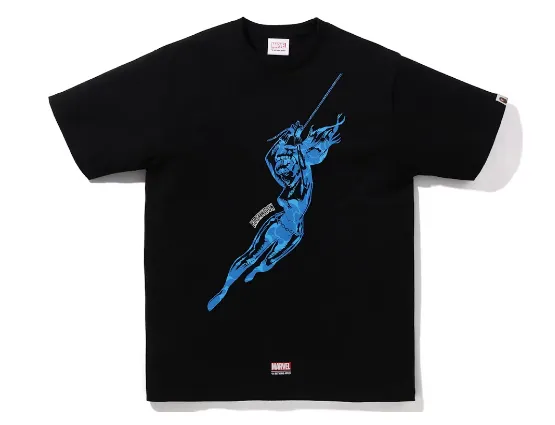 Product image for Bape x Marvel Black Widow Tee Black - size M, L, XL