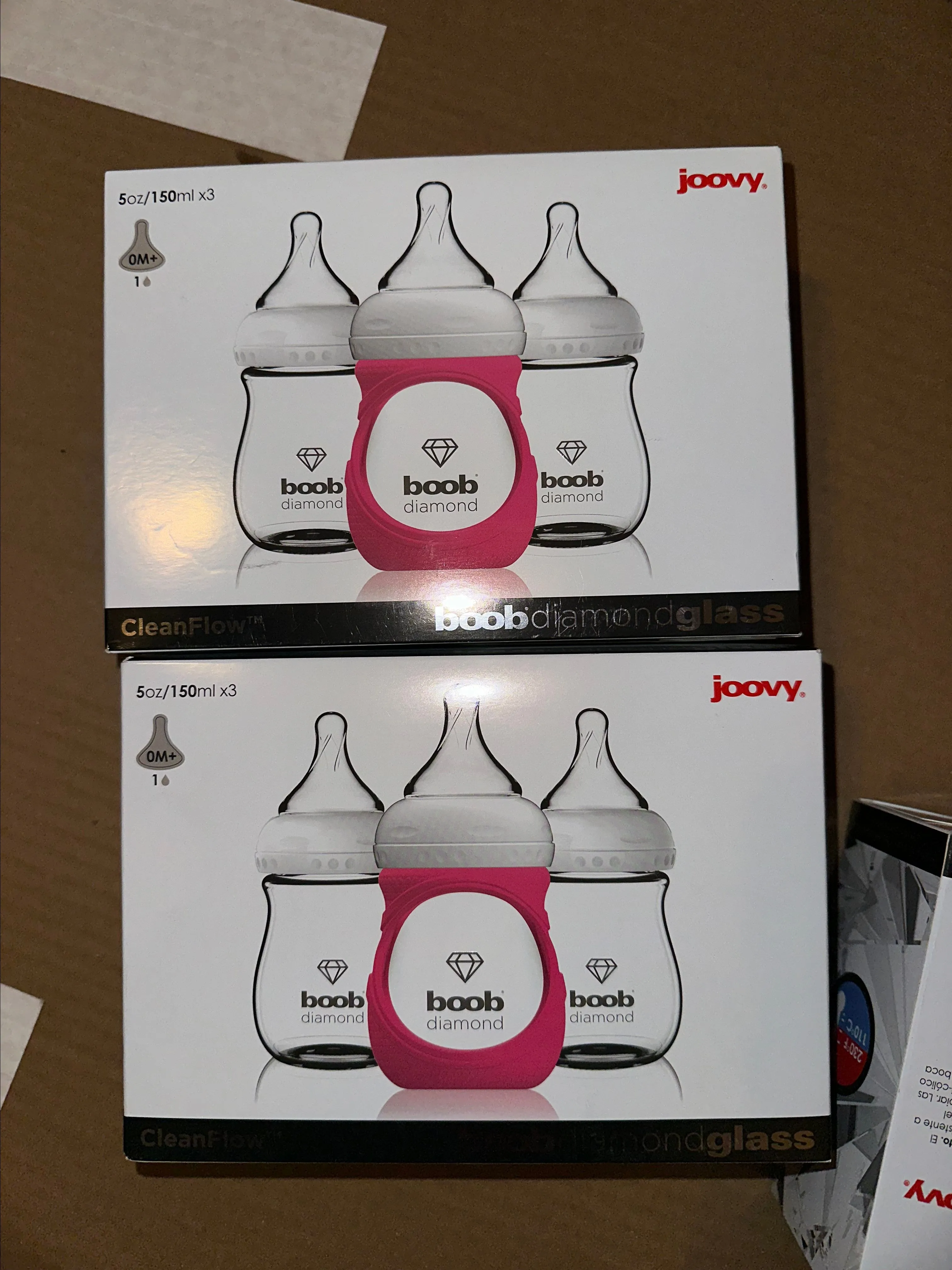 Product image for Joovy Boob Diamond Glass 5oz Bottles