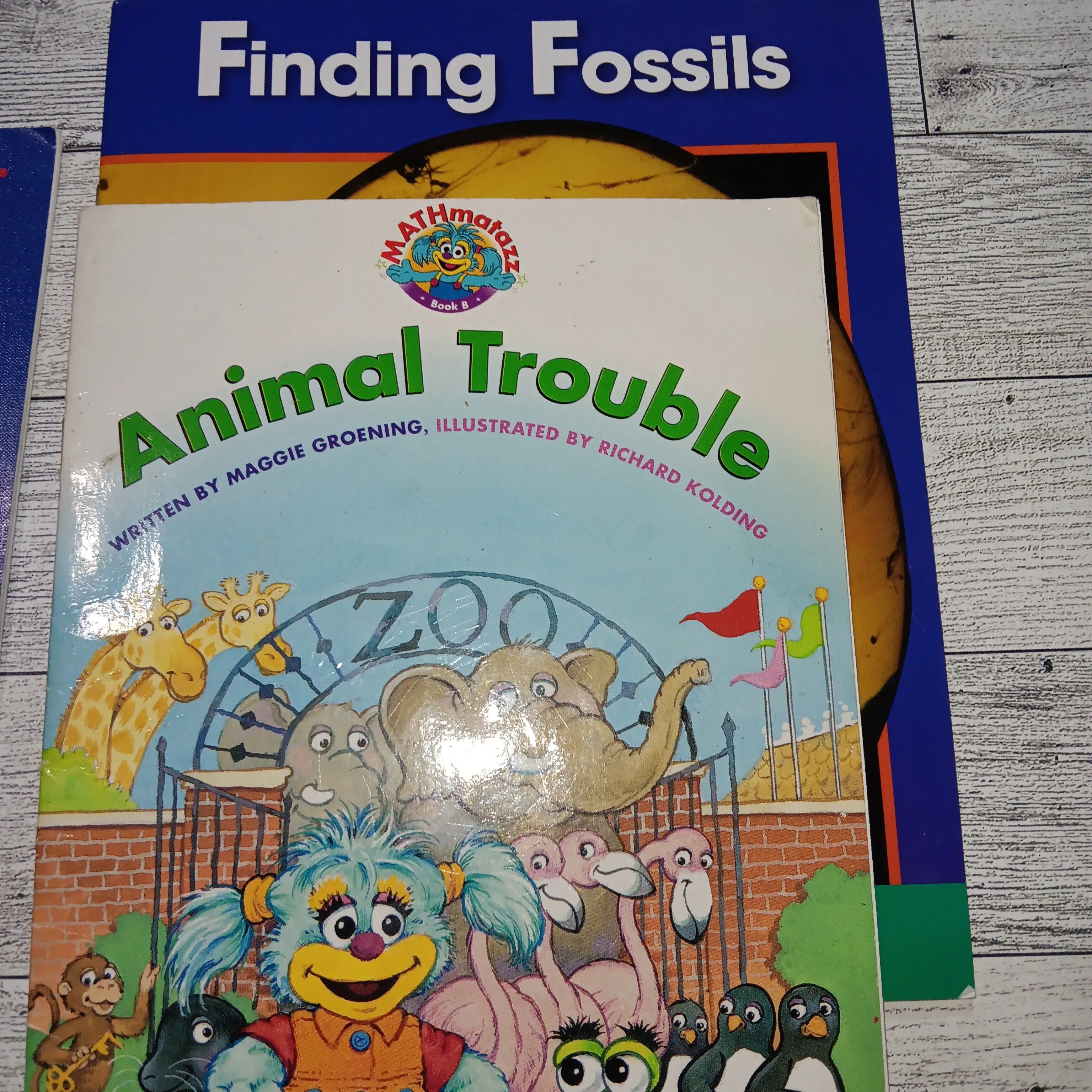 Product image for Finding fossils, and  animal trouble books 