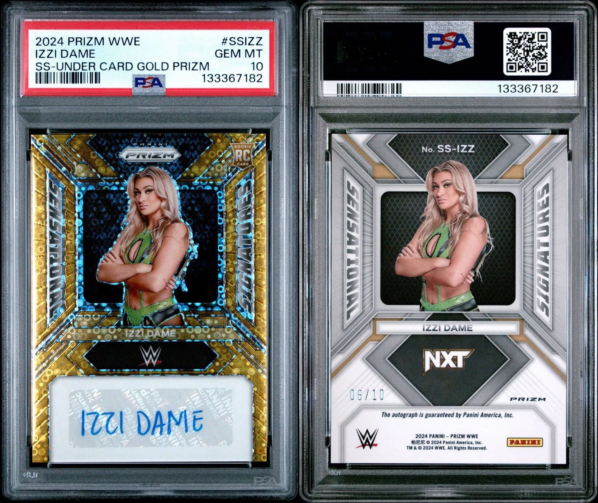 Izzi Dame Gold Rookie Auto (PSA 10) 2024 Panini Prizm WWE Sensational  Signatures  Whatnot: Shop, Sell, Connect