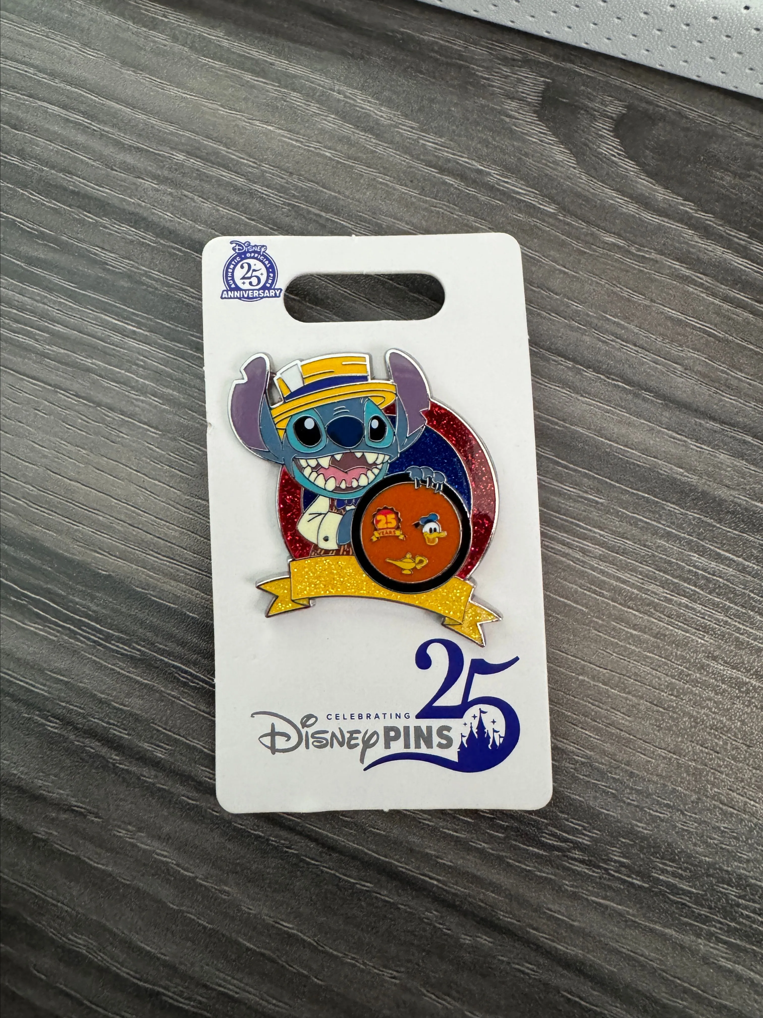 Product image for Disney Celebrating 25 Years Pin Stitch 25th Anniversary Of Pin Trading 2025 Pin