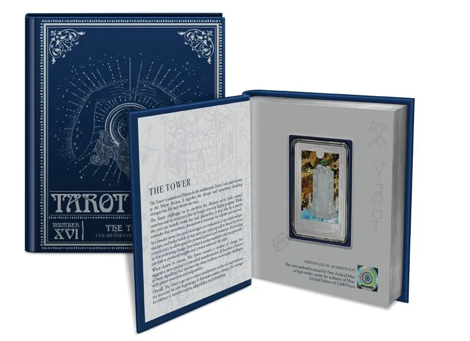 Product image for Tarot Cards – The Tower 1oz Silver Coin
