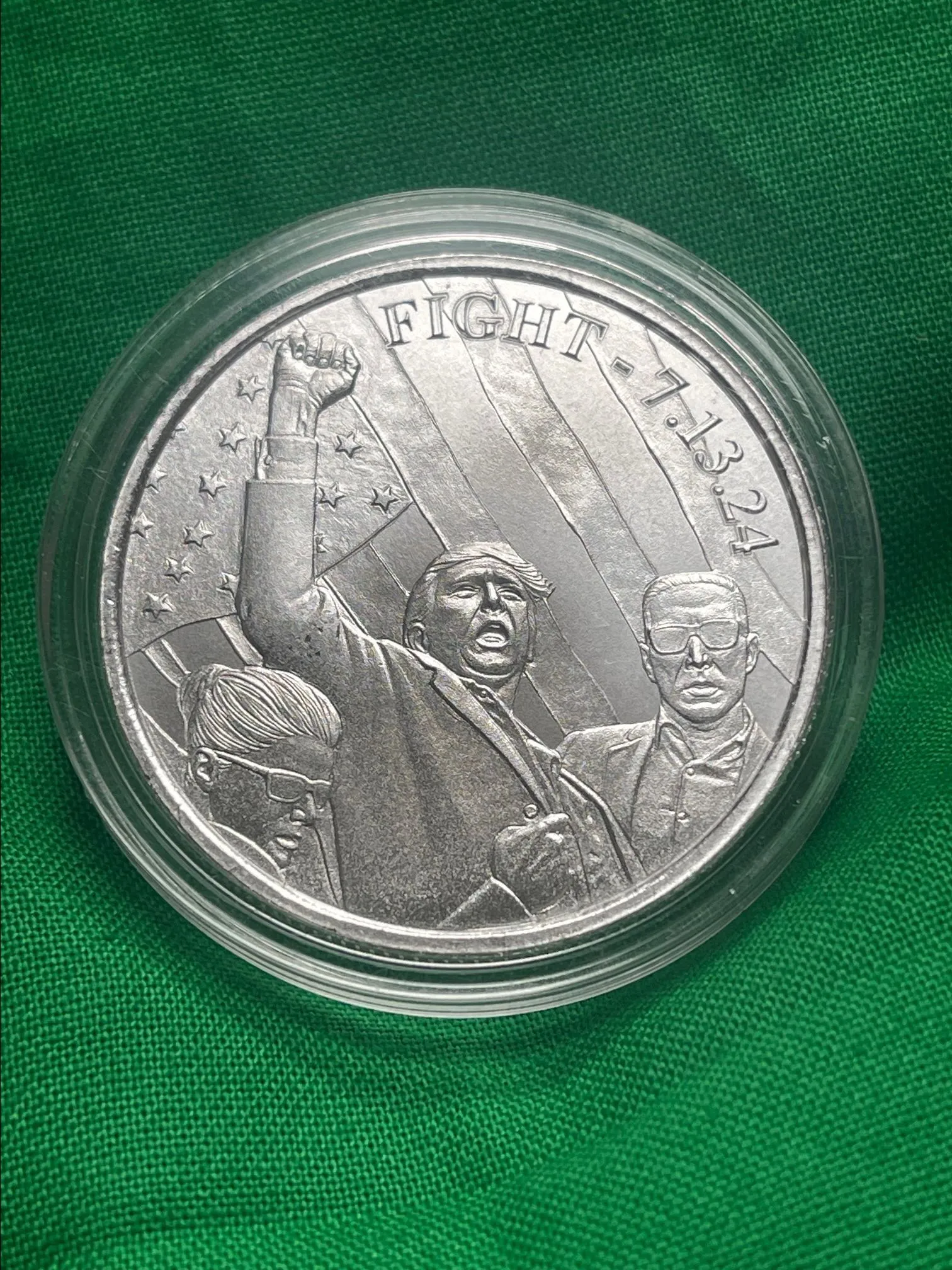 Product image for 1 oz .999 Silver Trump Fight Round