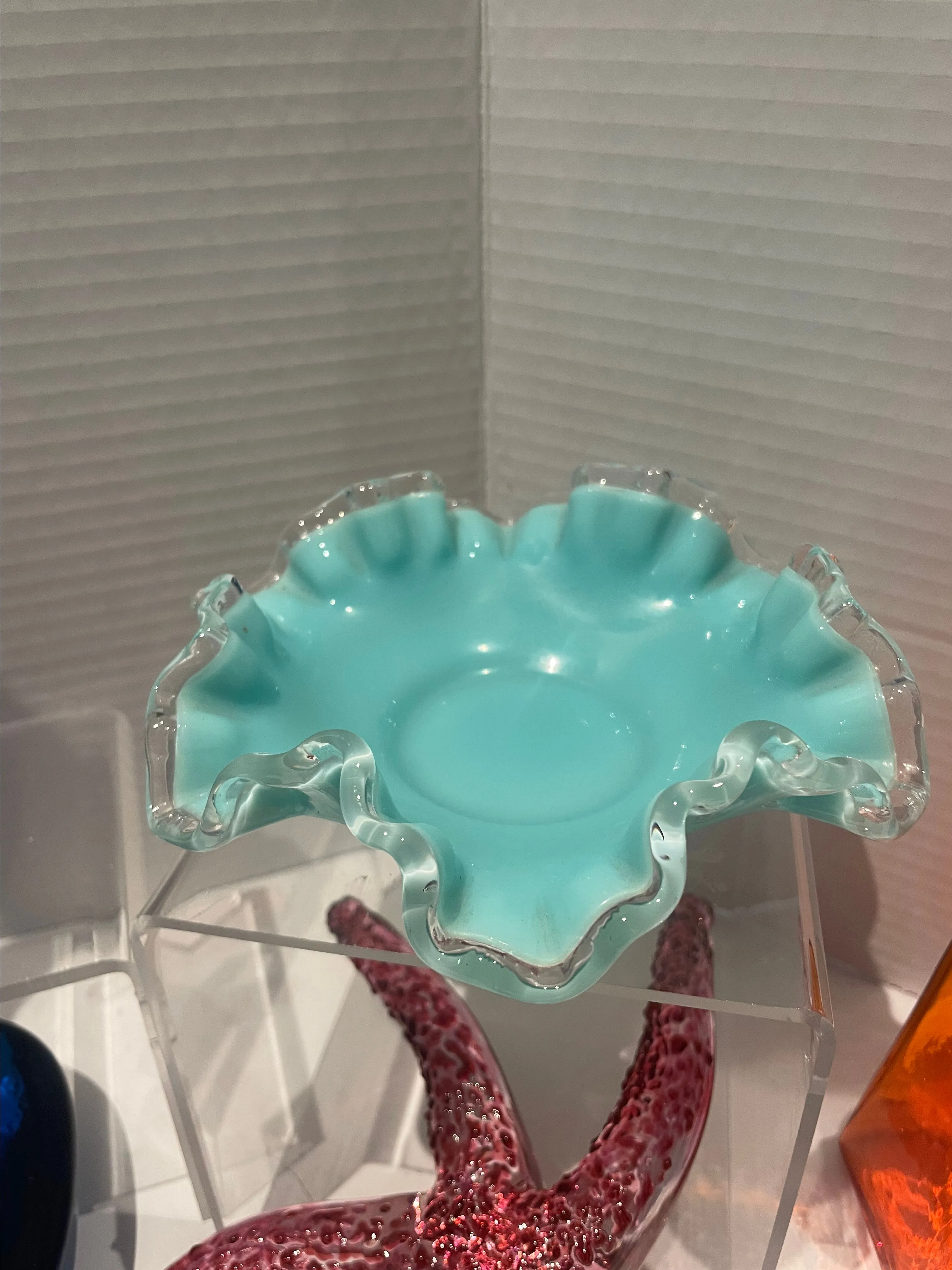 Product image for 808 Fenton Turquoise Silver Crest 6" Dish