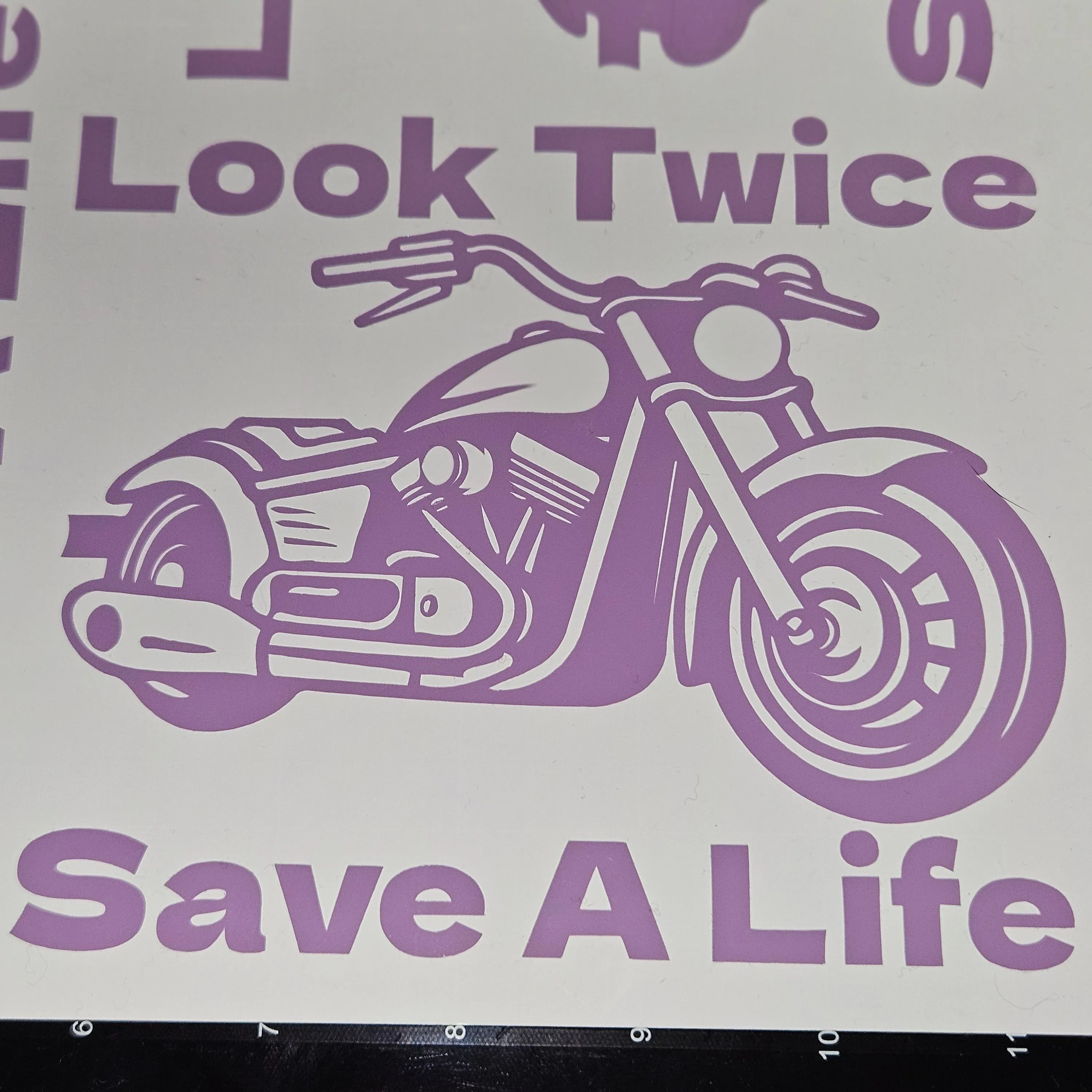 Product image for Look Twice Save A Life Motorcycle Awareness Vinyl Decals