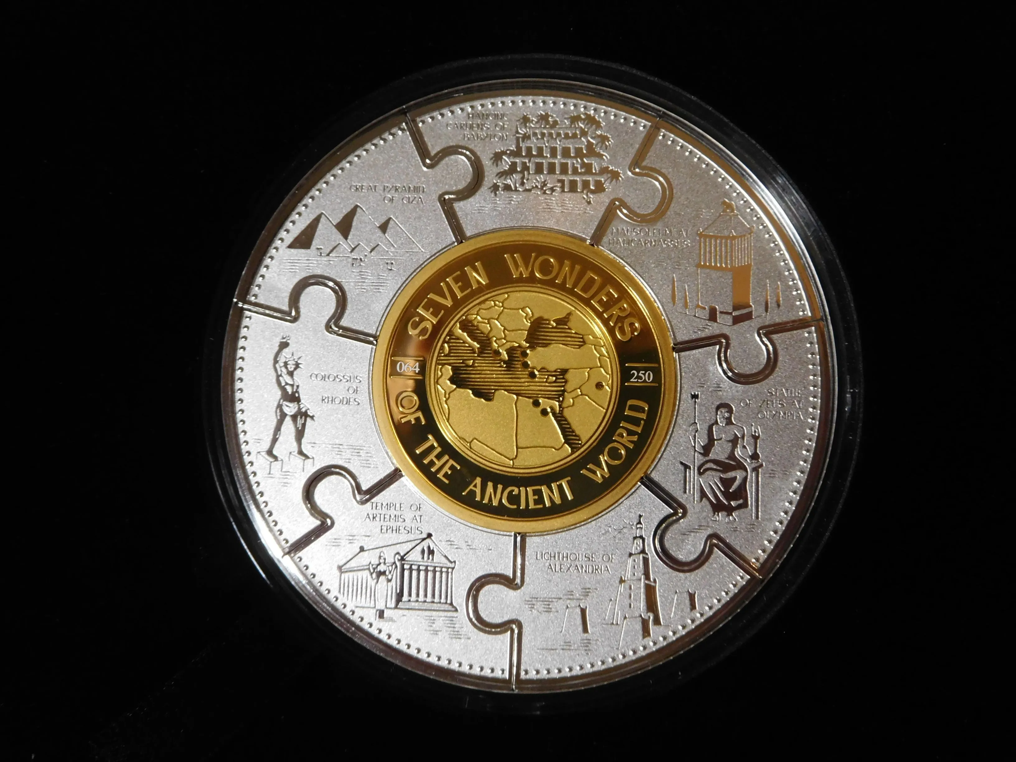 Product image for 2024 Burundi The Seven Wonders of the Ancient World 5 oz Silver puzzle Coin