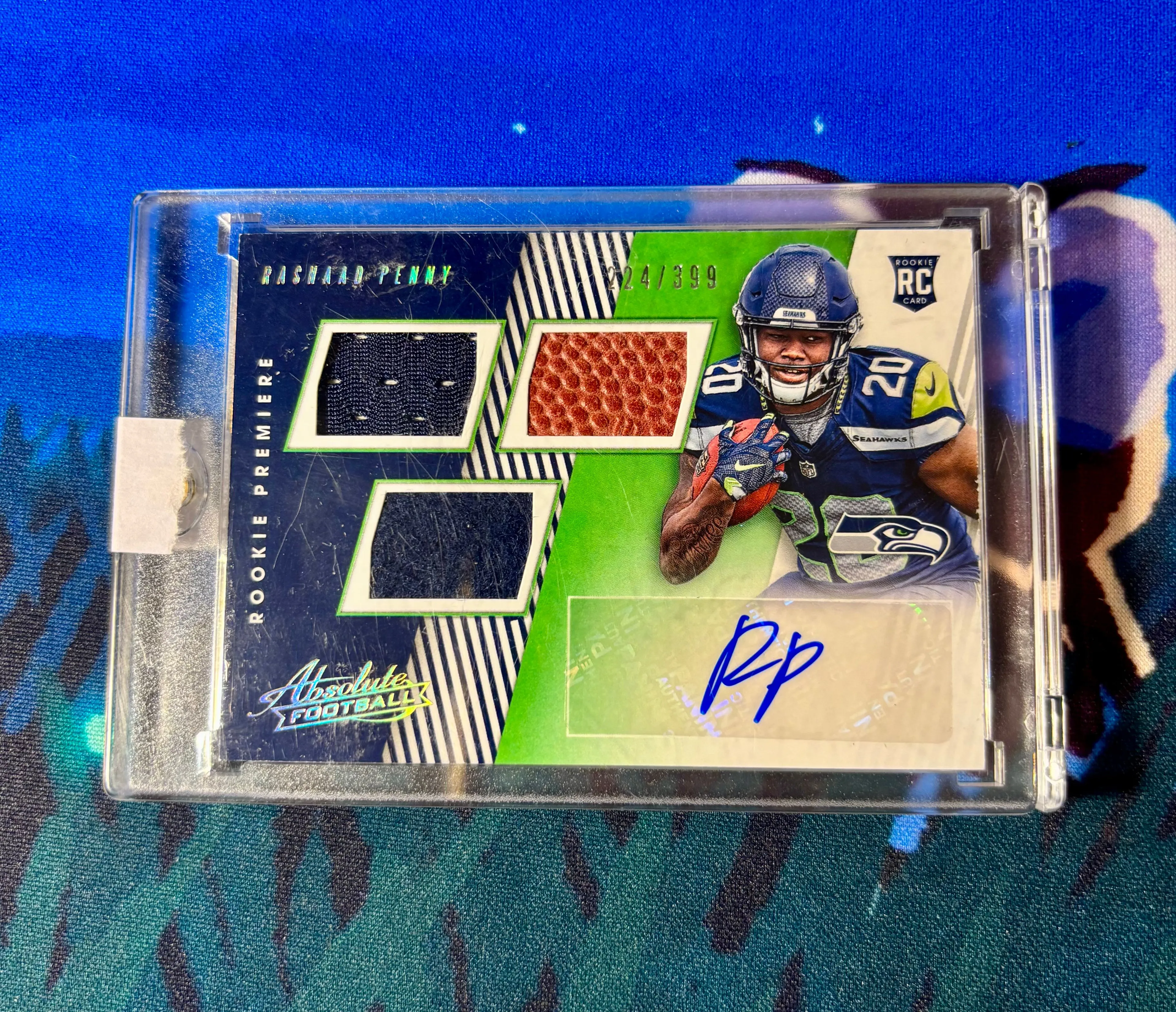 Product image for Rashaad Penny Rookie Autograph Patch Card