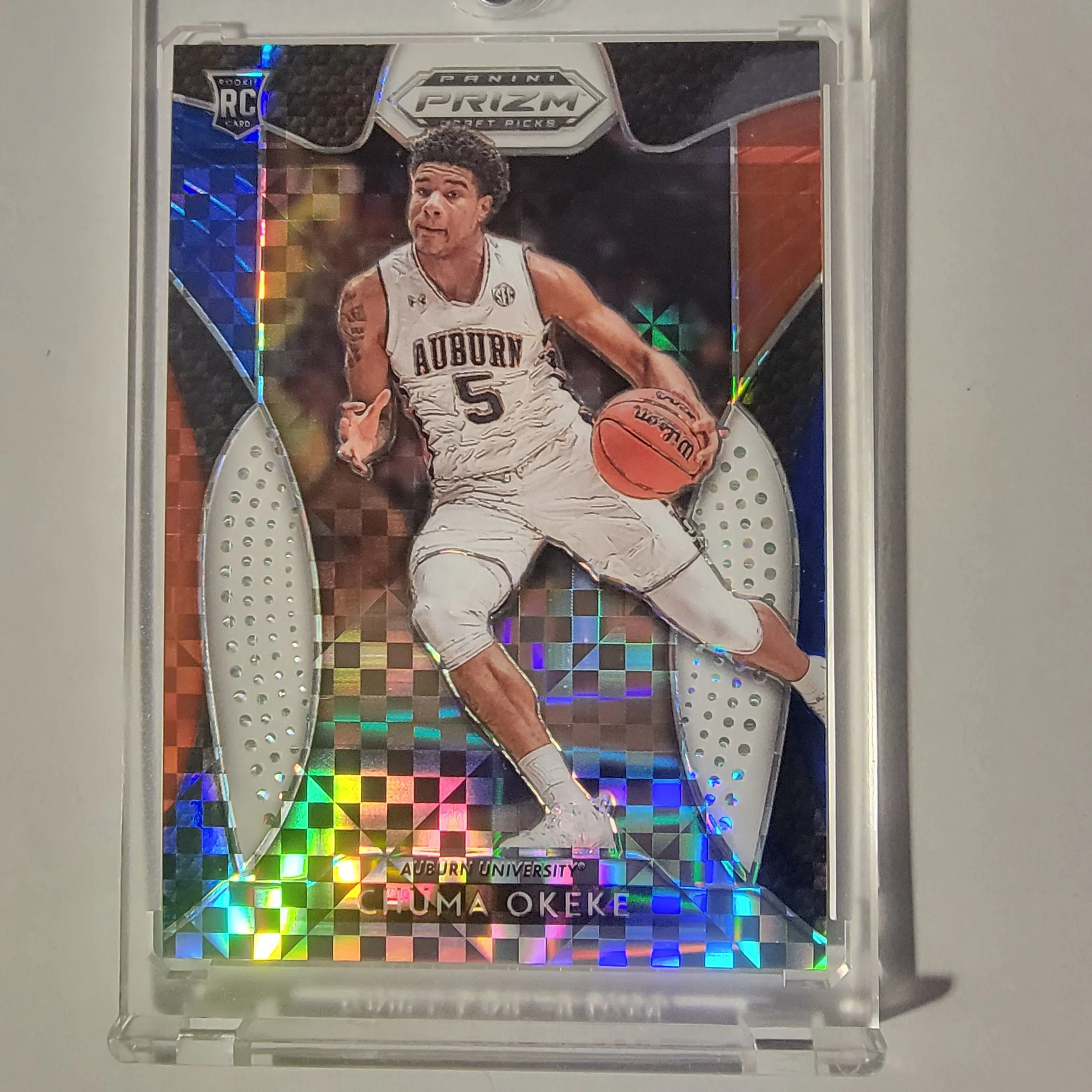 Product image for 2019 Prism Draft Picks Red,white & Blue Refractor Chuma Okeke Rookie 18/99