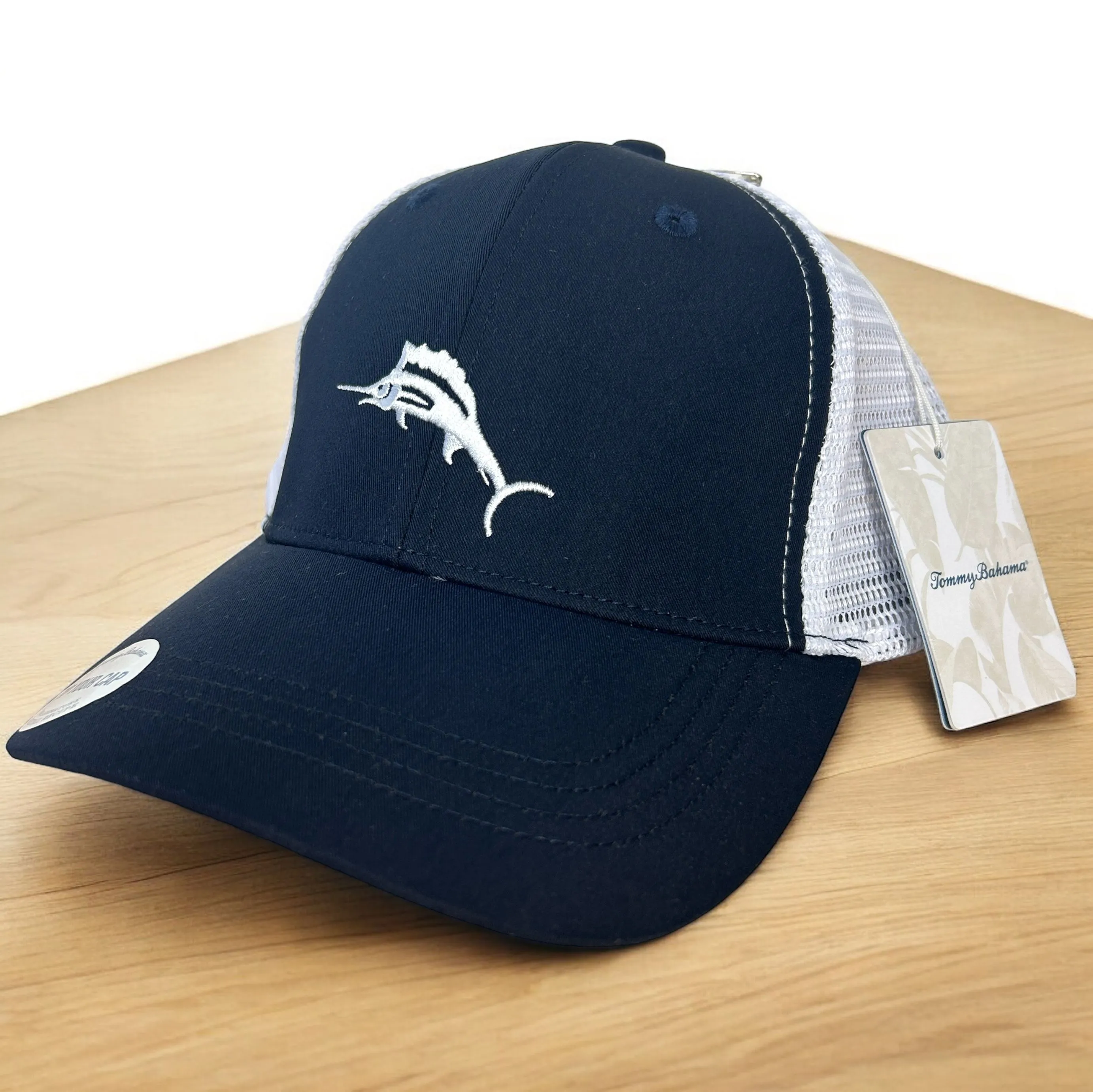 Product image for NEW Tommy Bahama Trucker Hat Mesh Snap Back One Size Navy (69)