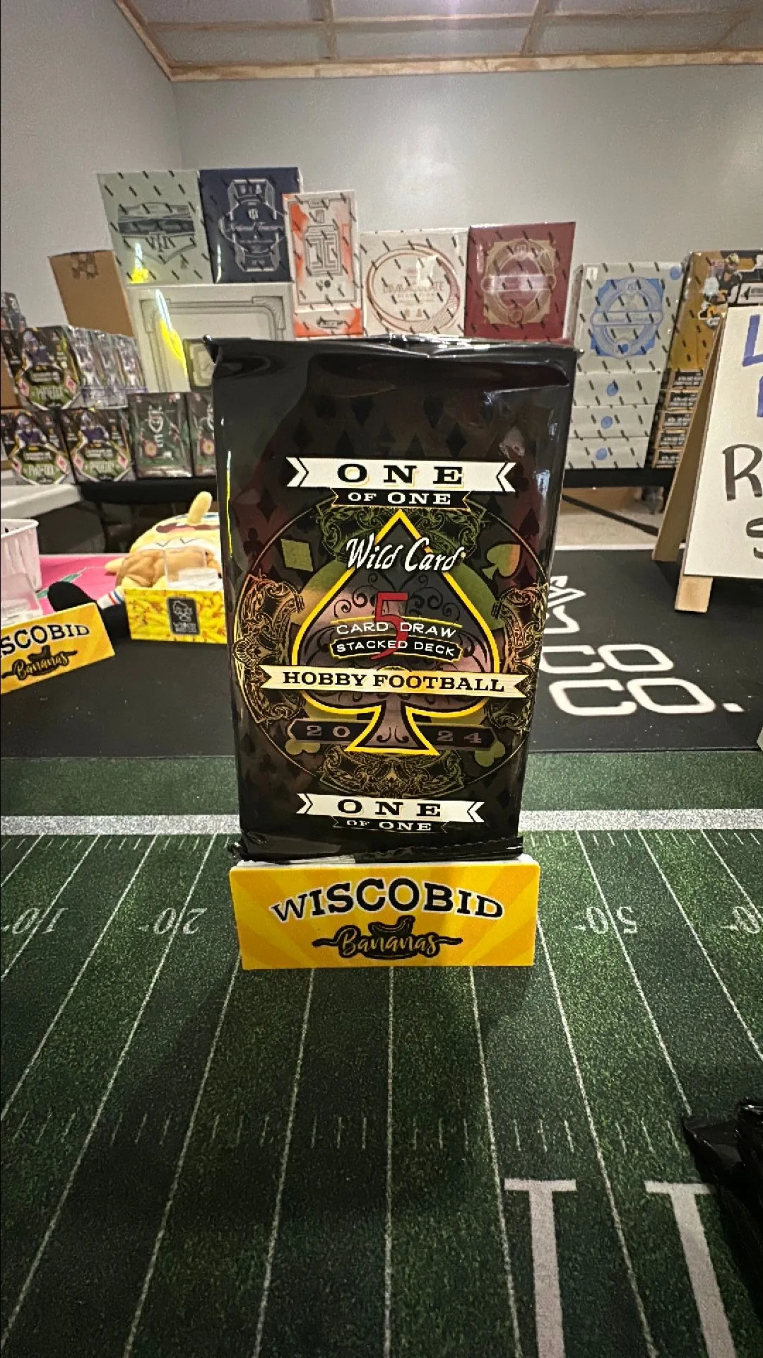 Product image for ( 1 ) 2024 WILD CARD 5 Card Draw One Of One Football Hobby PACK