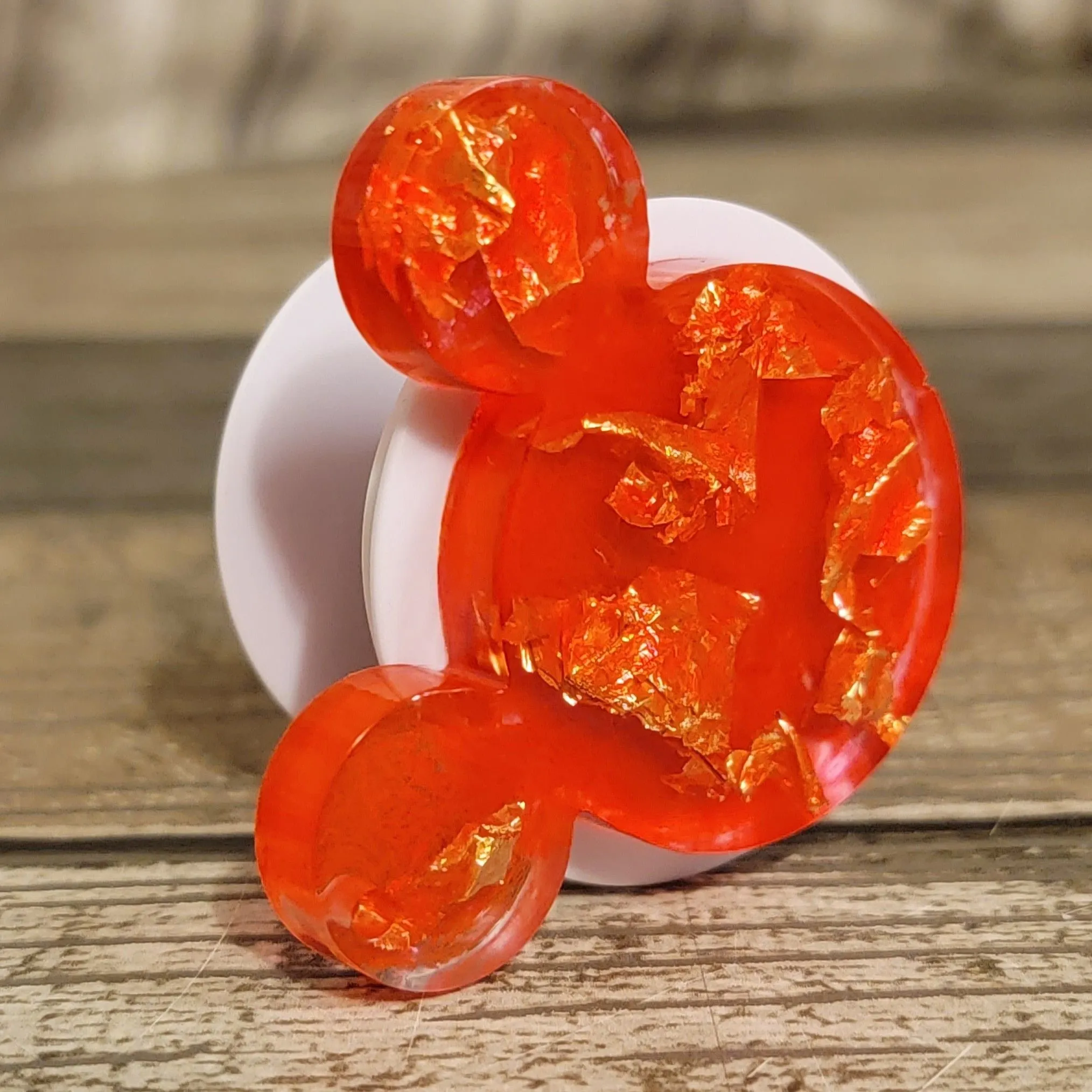 Product image for Red/Gold Mouse Ears Phone Socket/Holder