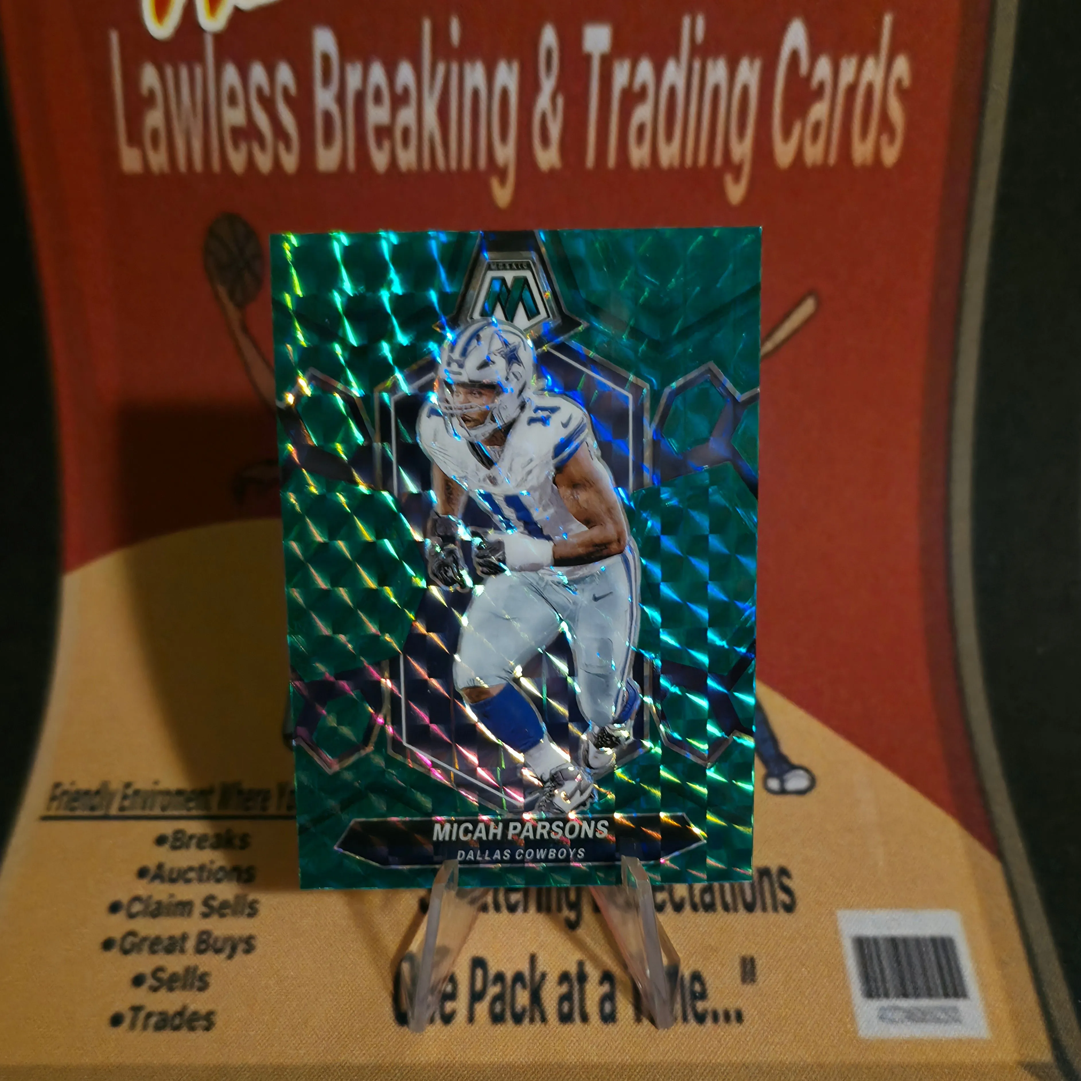 Product image for Micah Parsons GREEN MOSAIC PRIZM HOLO 