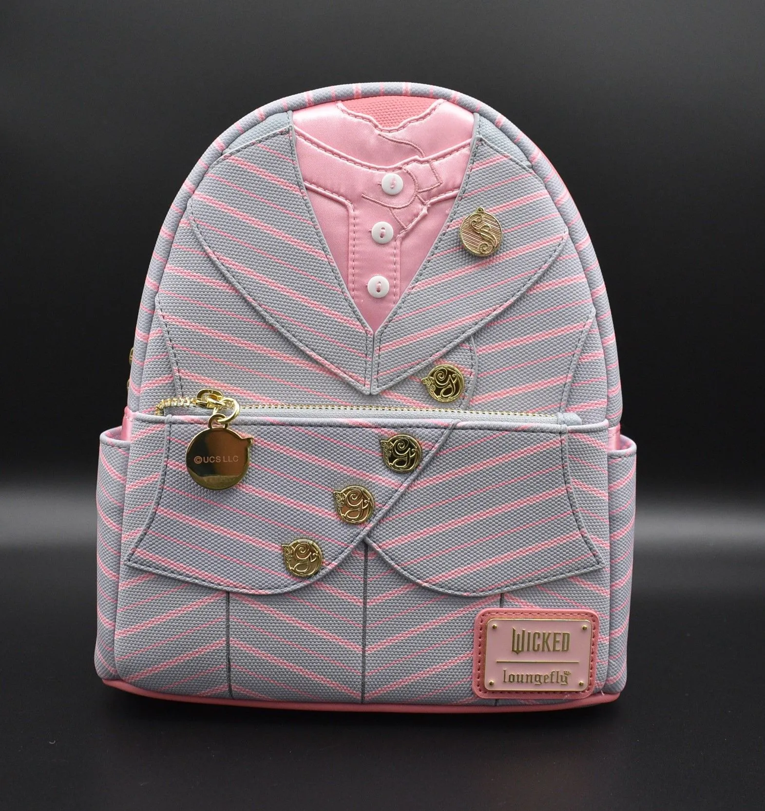 Product image for Loungefly Wicked Glinda Shiz University Uniform Cosplay Mini Backpack (A5)