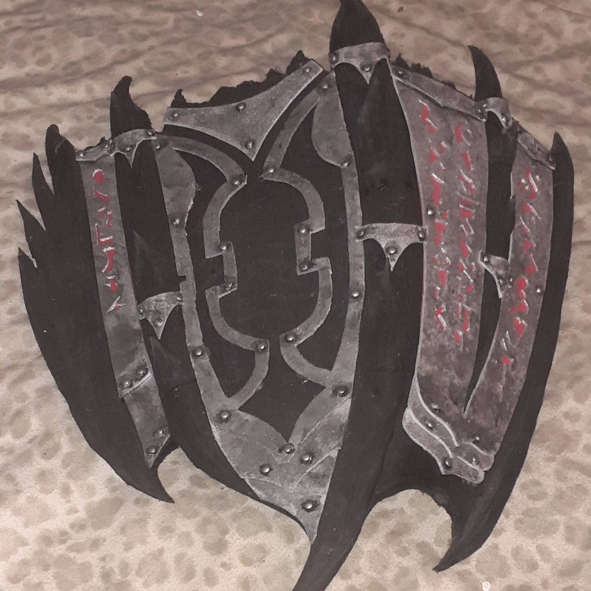 Product image for handmade EVA foam Skyrim Daedric Shield