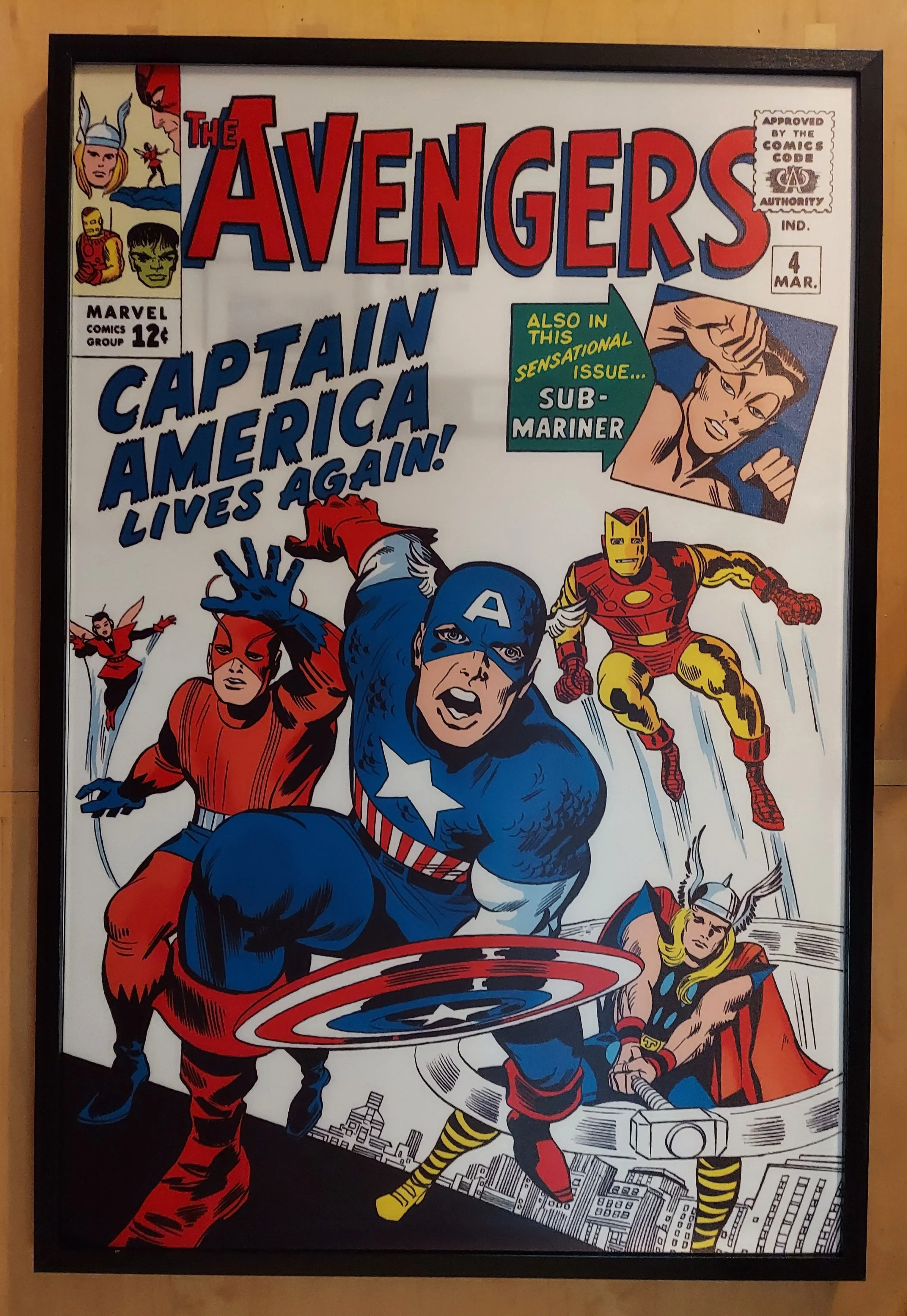 Product image for Avengers 4 Comic Cover Silk canvas Fabric Poster (24" x 36" …