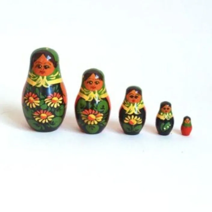 Product image for Russian doll babushka 5 piece very small.
