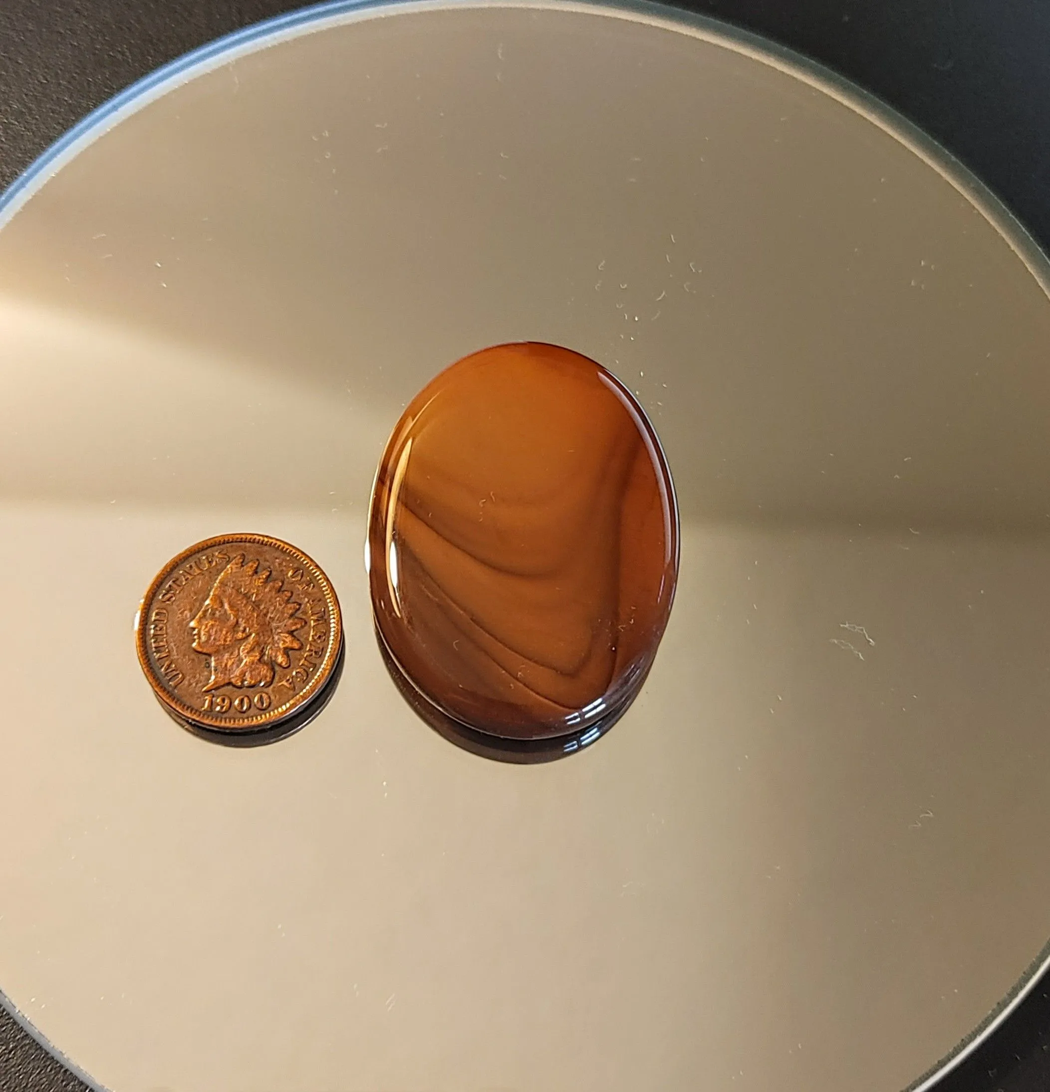 Product image for Polished Hancrafted 40x30mm 61.46ct Oval Bruneau Jasper Cabochon - A CS Original Piece