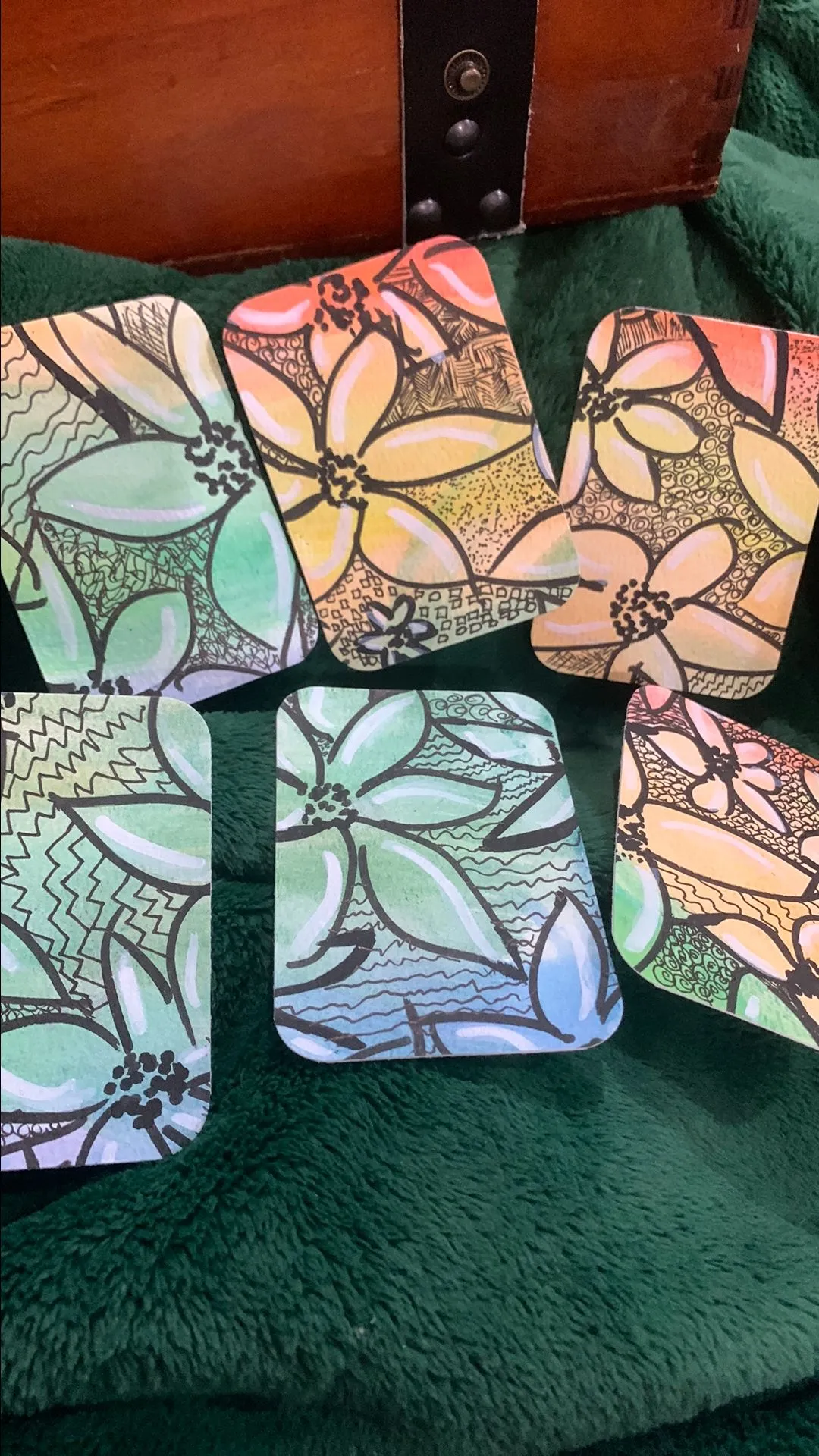 Product image for 0000 Floral doodle art card