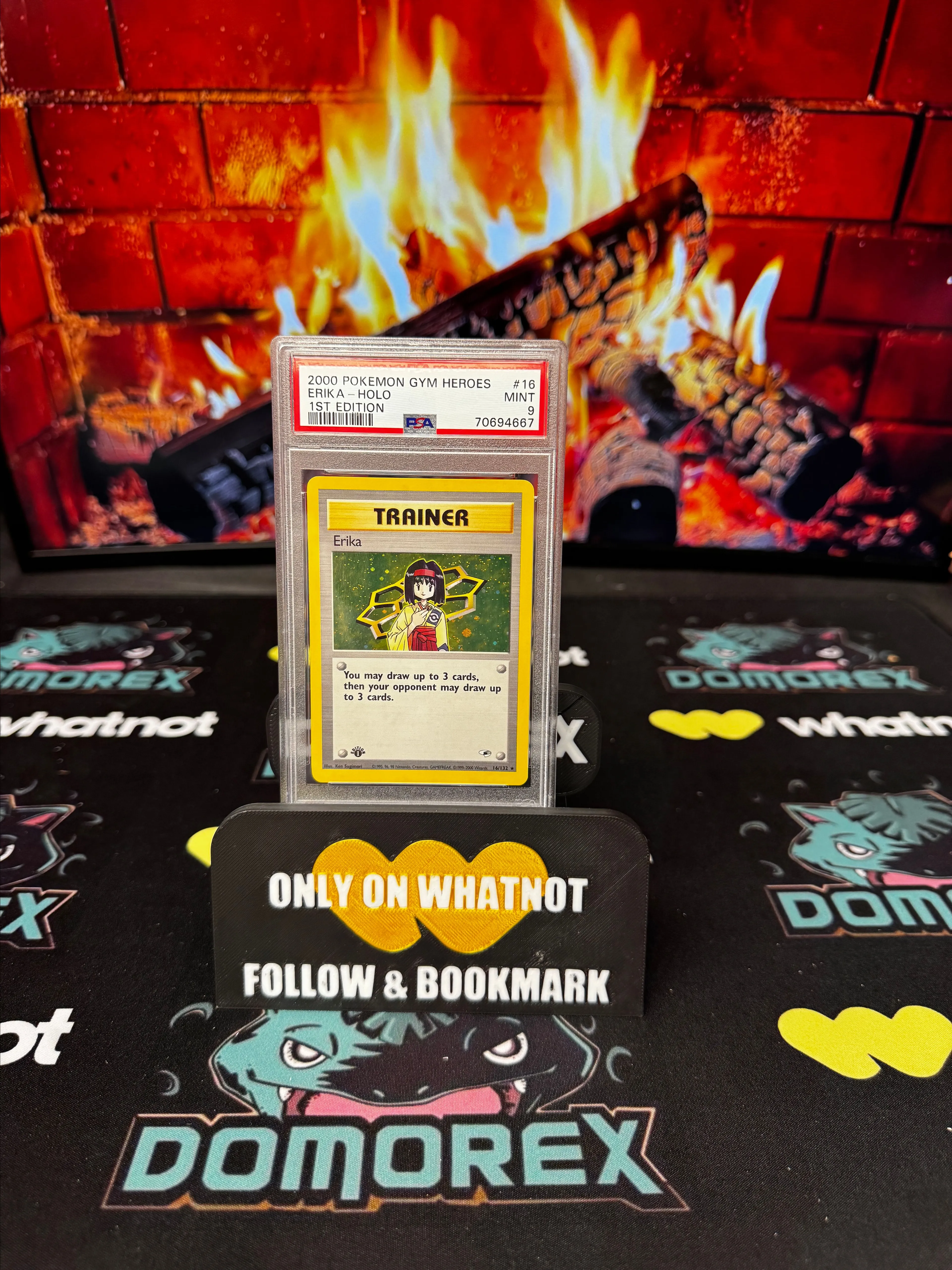 Product image for 2000 Pokémon Gym Heroes 1st Edition Erika Holo- PSA 9