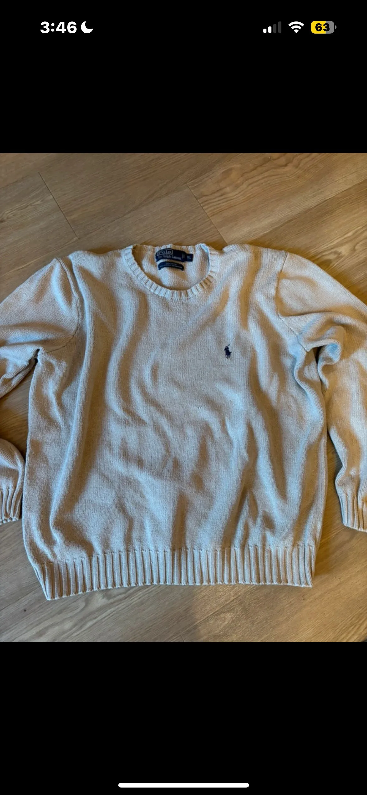 Product image for INSANE beige Ralph Lauren knitted jumper size extr large.