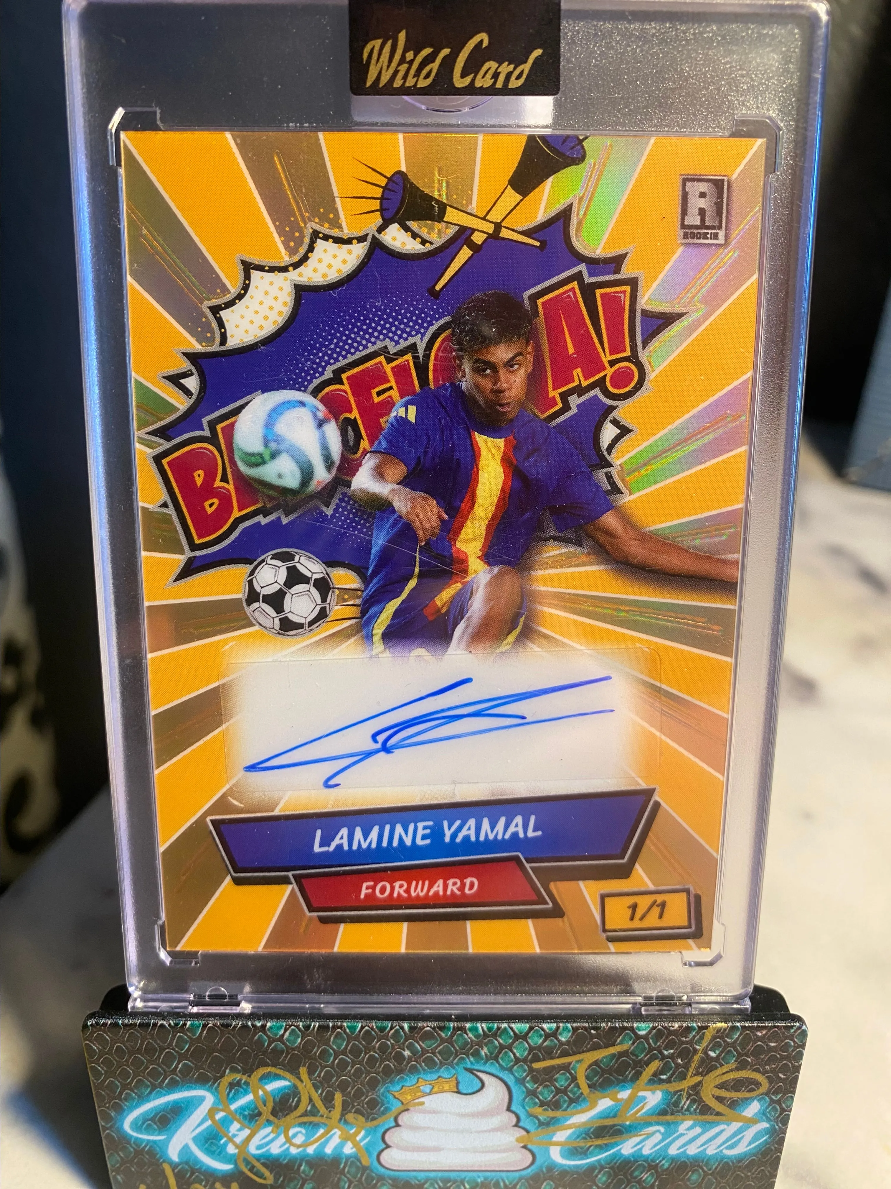 Product image for Wildcard Alumination Comix Lamine Yamal 1/1 Gold Auto RC SSP