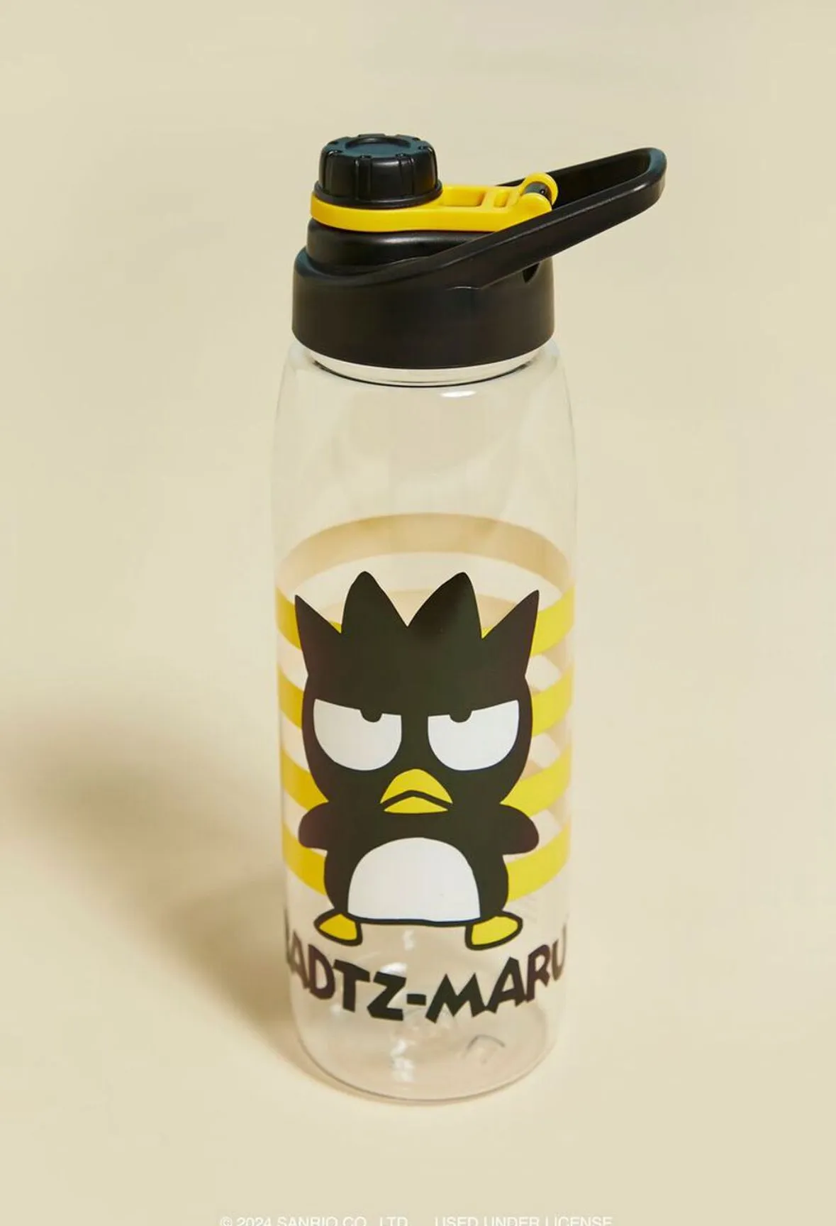 Product image for Badtz-Maru water bottle, brand new.