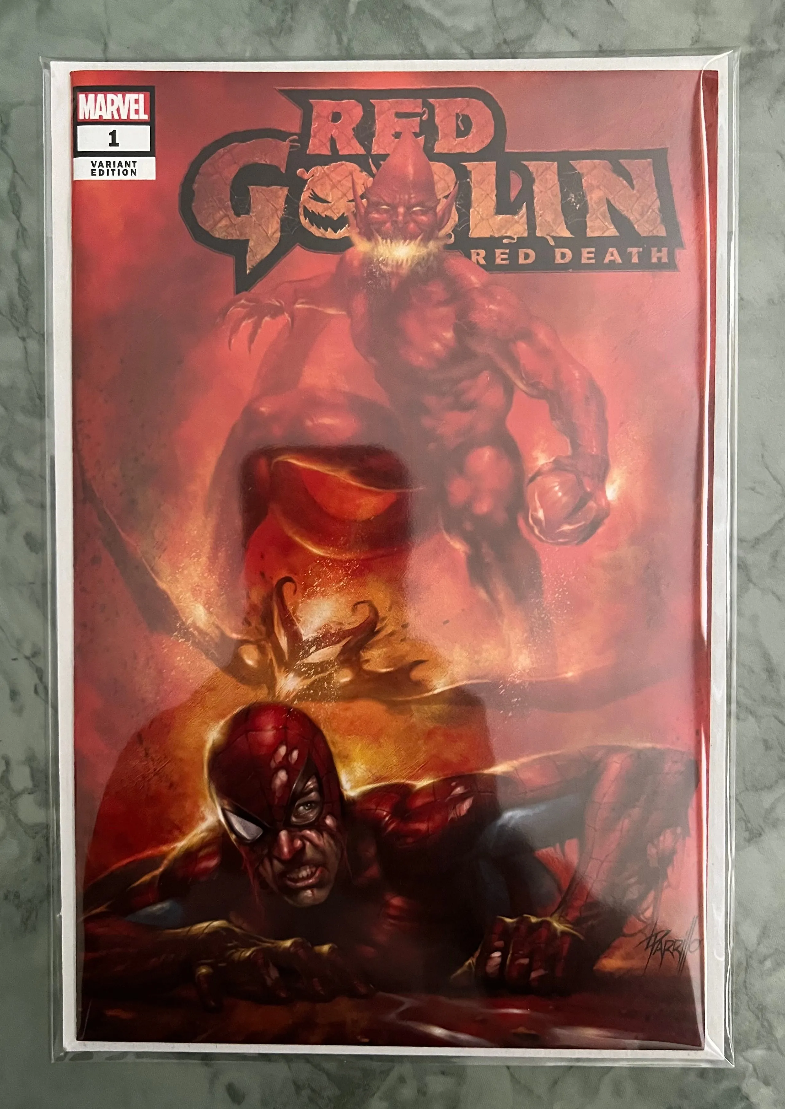 Product image for RED GOBLIN RED DEATH 1 PARRILLO TRADE VARIANT COA