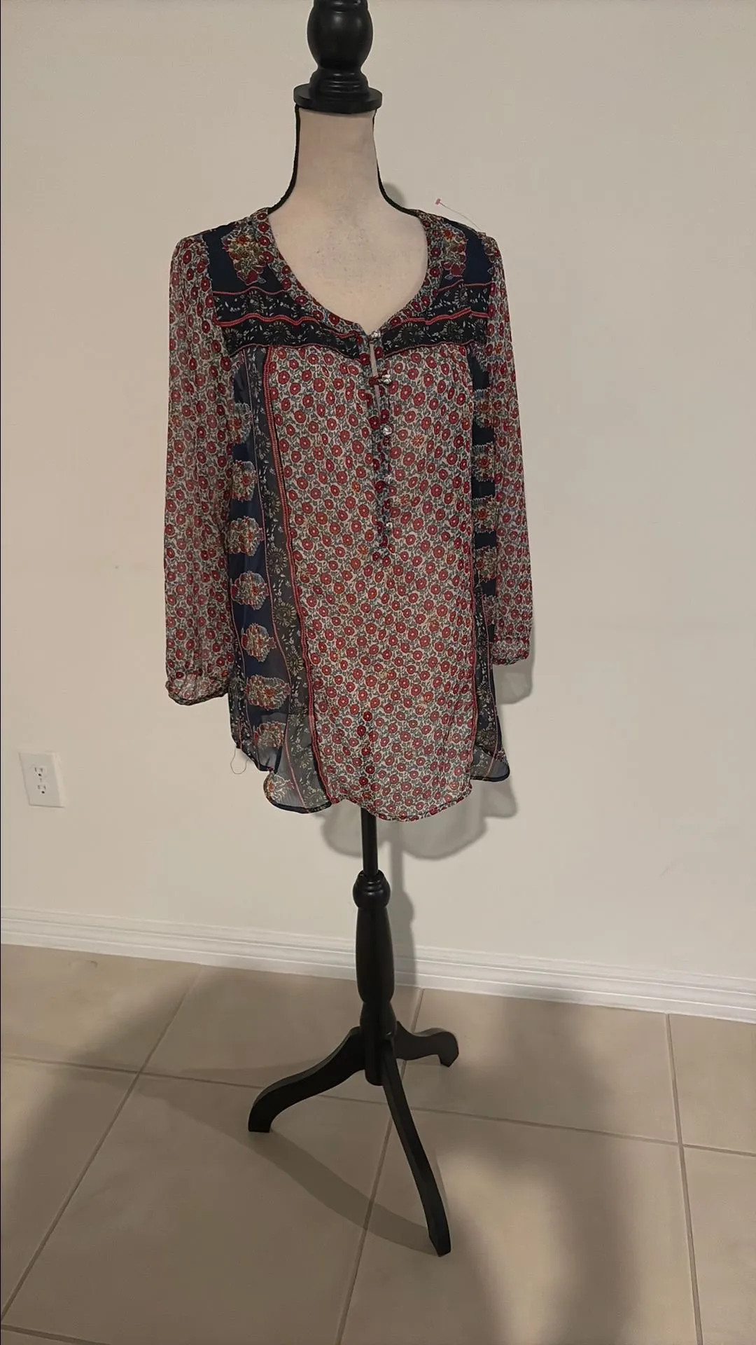 Product image for Lucky brand large see thru shirt