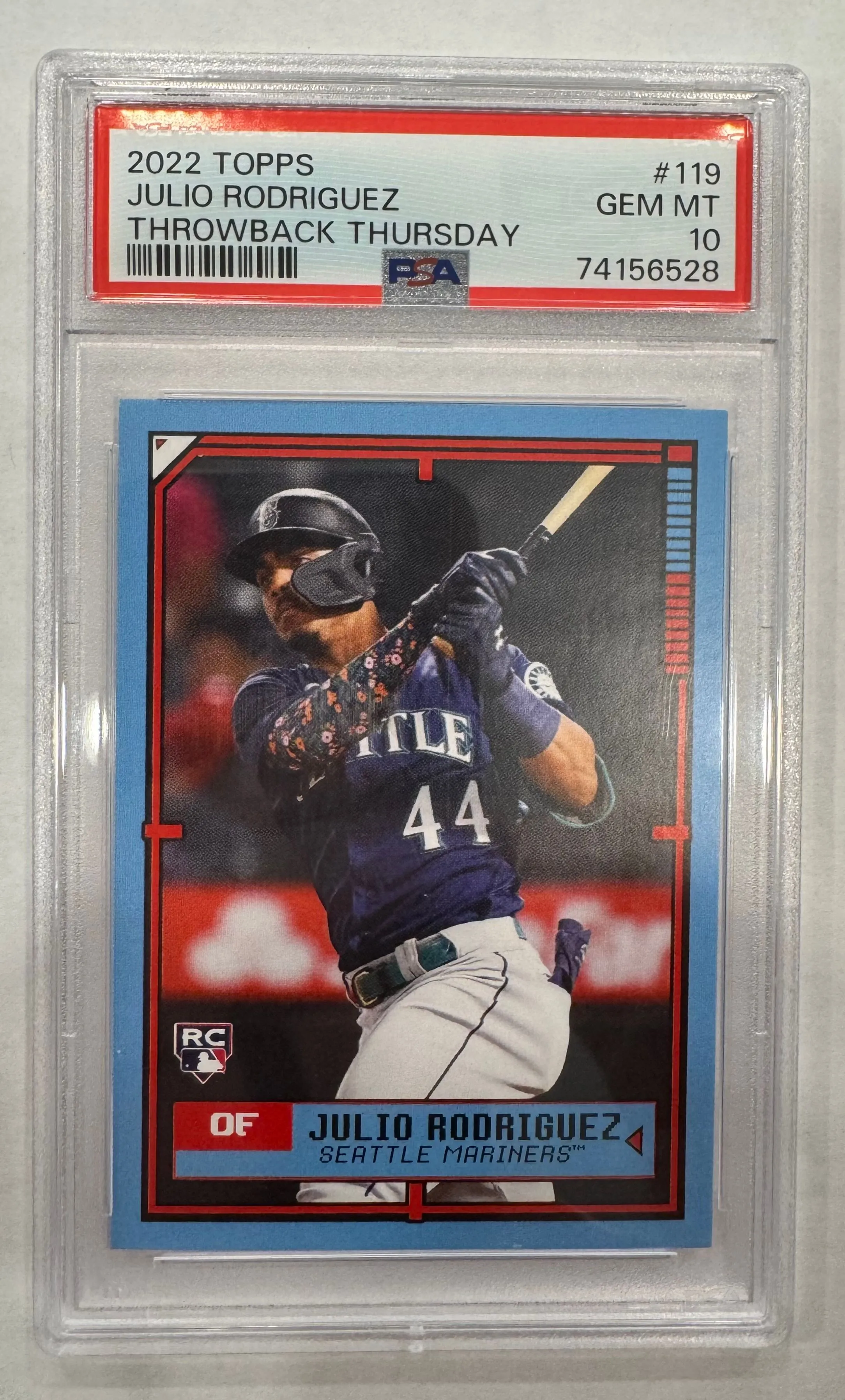 Product image for 2022 Topps Throwback Thursday Julio Rodriguez 119 Throwback Thursday PSA GEM MT 10