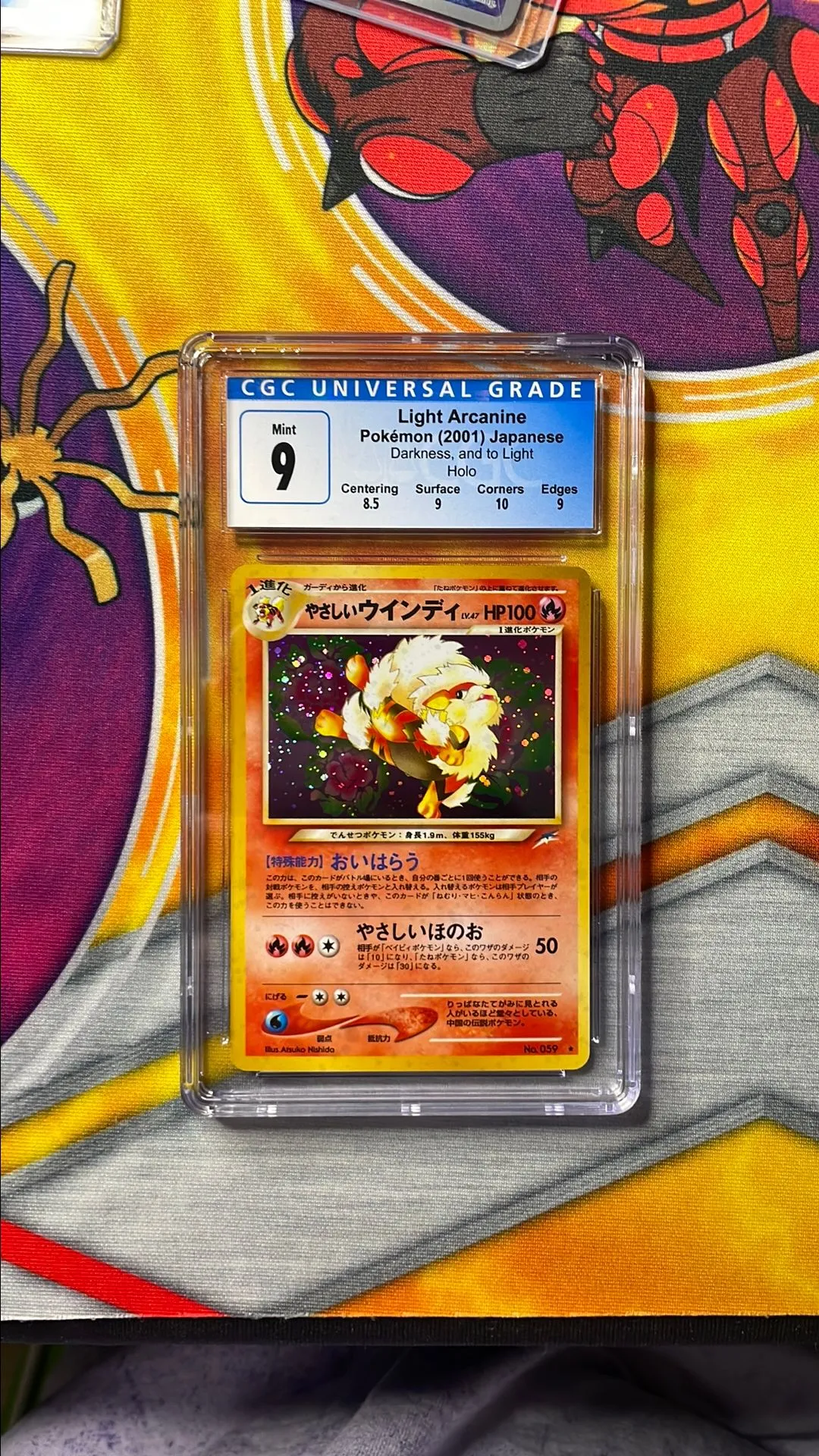 Product image for 2001 Darkness, and to Light Light Arcanine Holo CGC 9