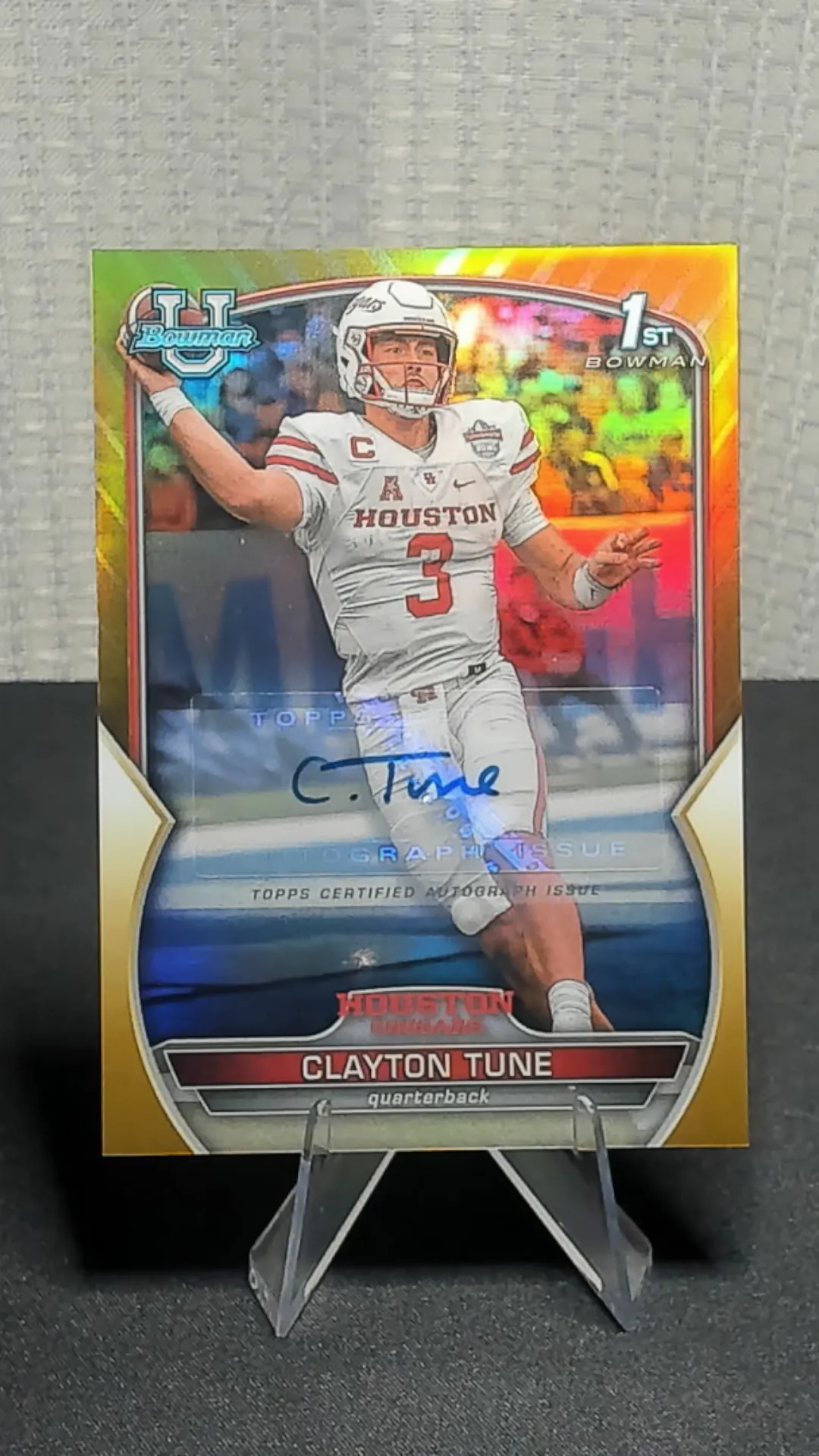 Product image for Clayton Tune 2022 1st Bowman U Gold Auto /50