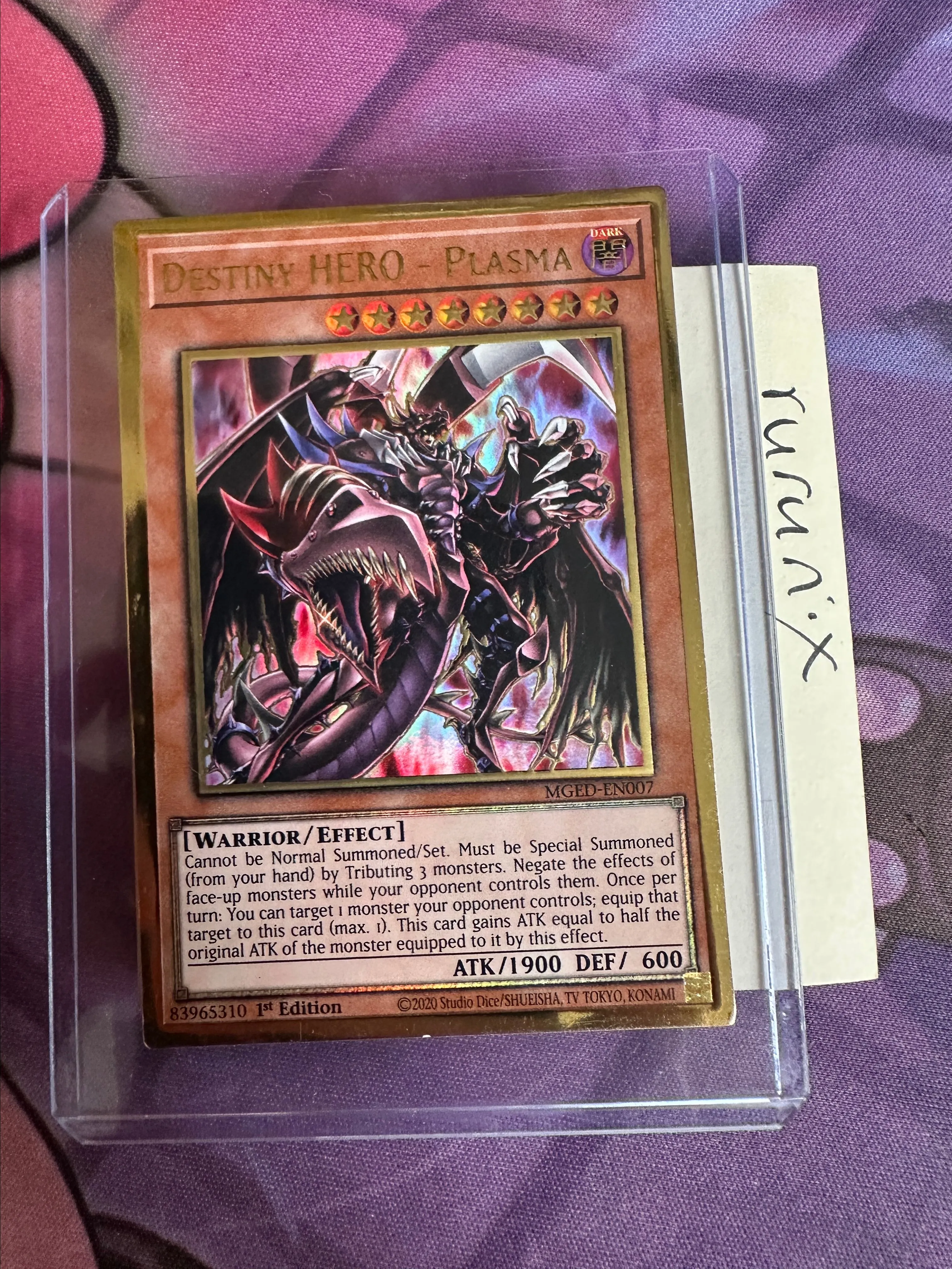 Yugioh Destiny HERO Plasma (Premium Gold Rare) MGED-EN007 Maximum Gold El  Dorado (MGED)  Whatnot: Shop, Sell, Connect